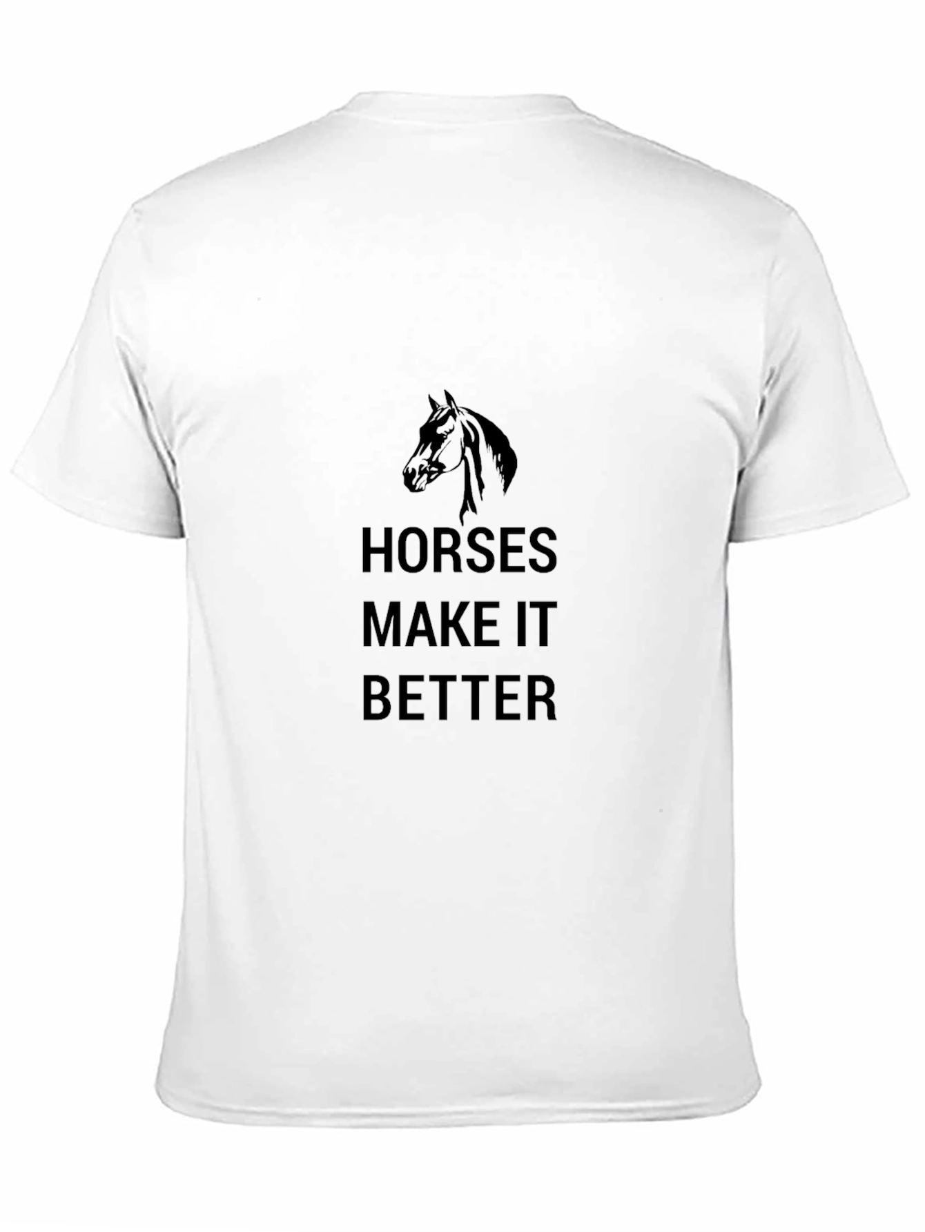 Horses Make It Better Mens Black Graphic Tee