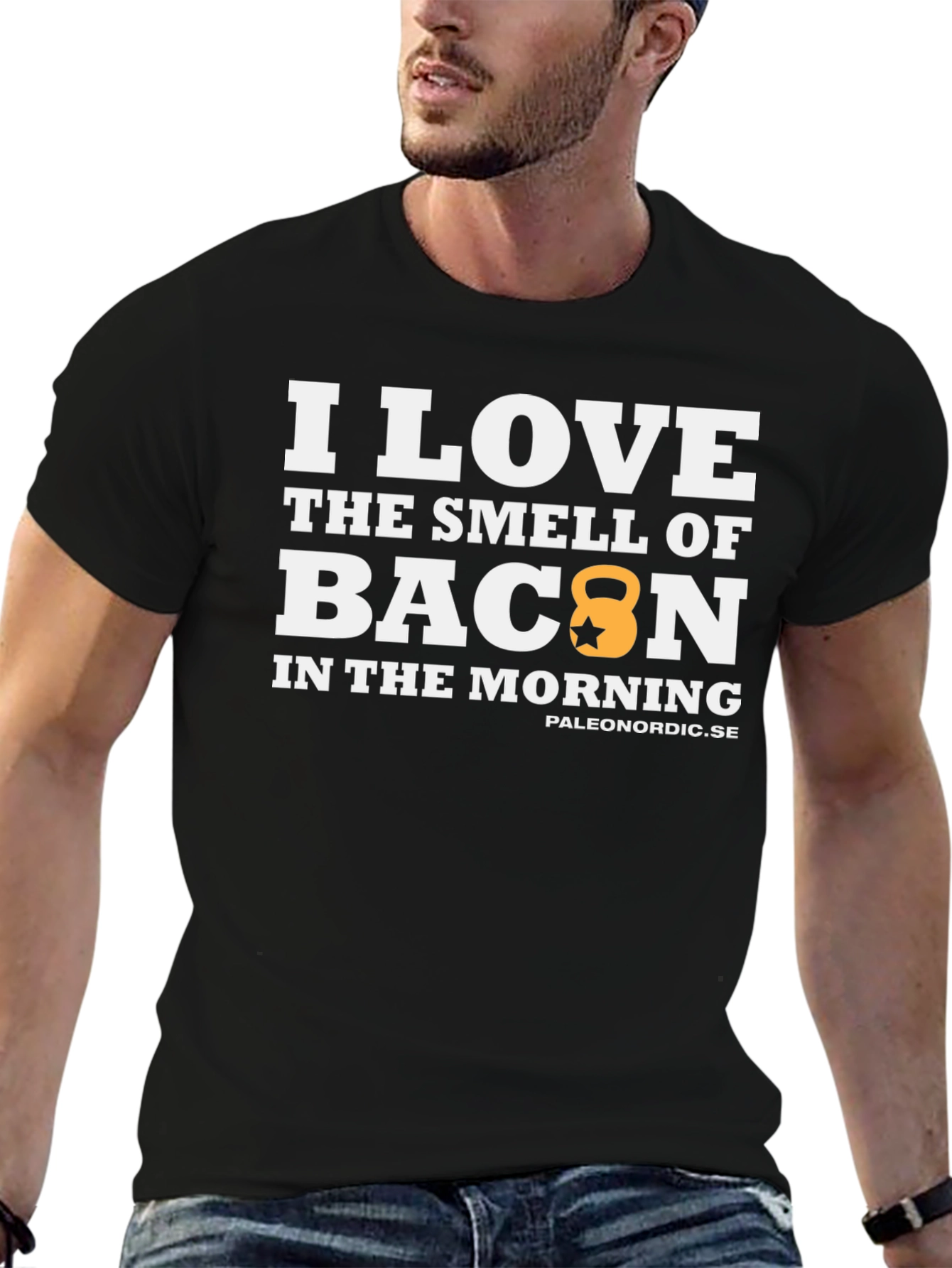 Bacon Kettlebell T-Shirt - Paleo Nordic