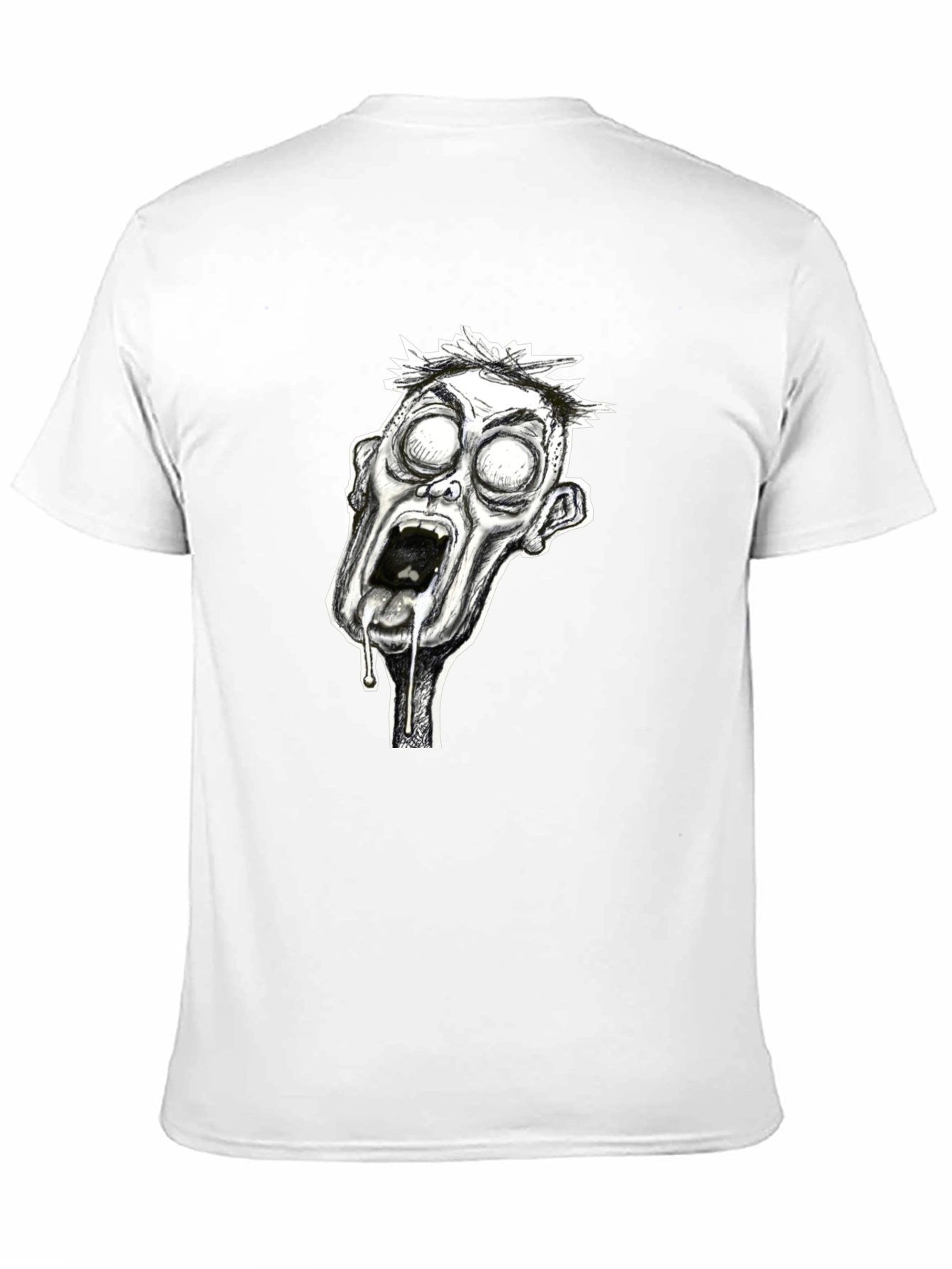 Zombie Graphic Print Black T-Shirt