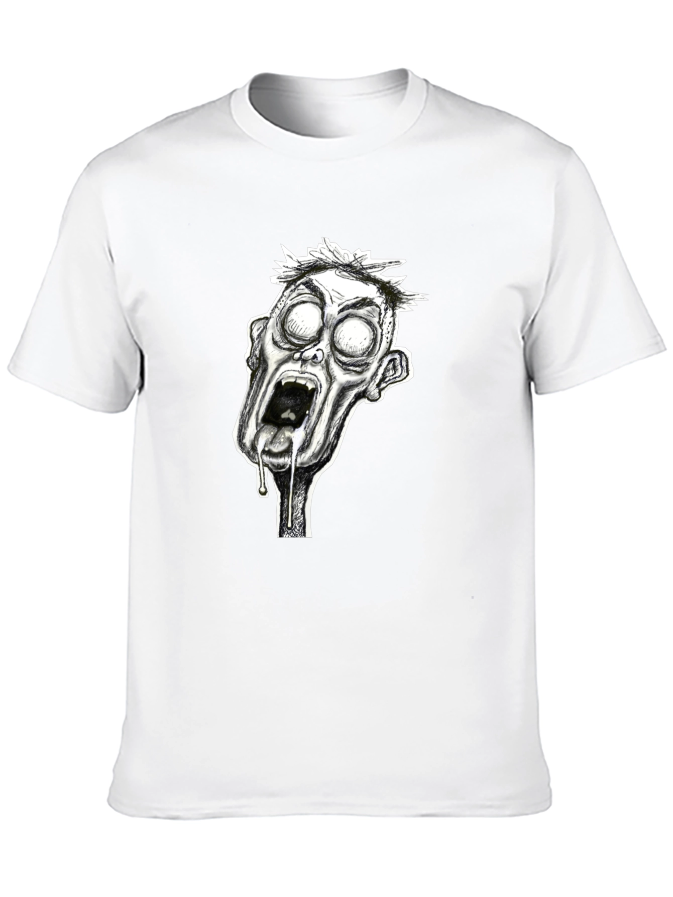 Zombie Graphic Print Black T-Shirt