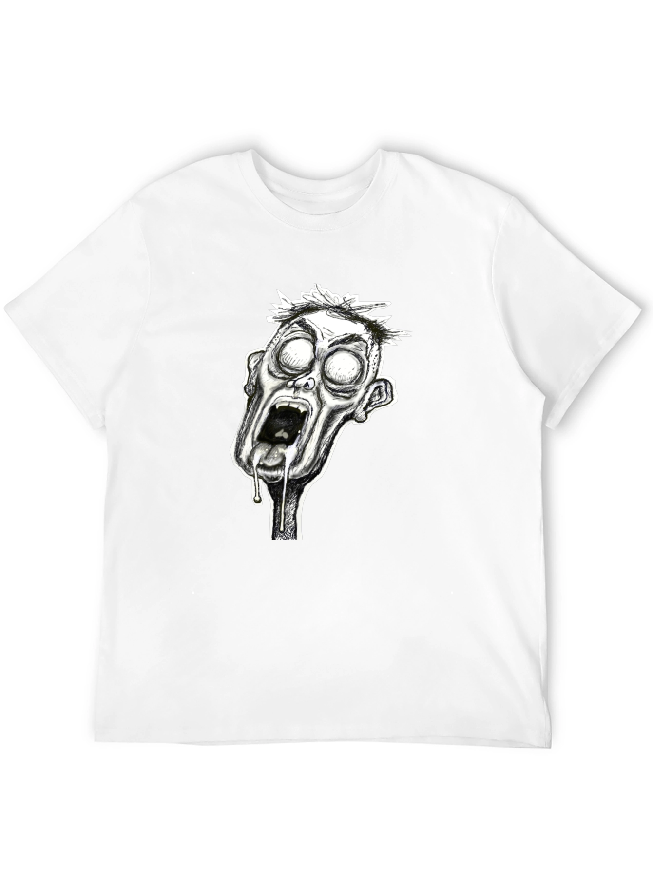 Zombie Graphic Print Black T-Shirt