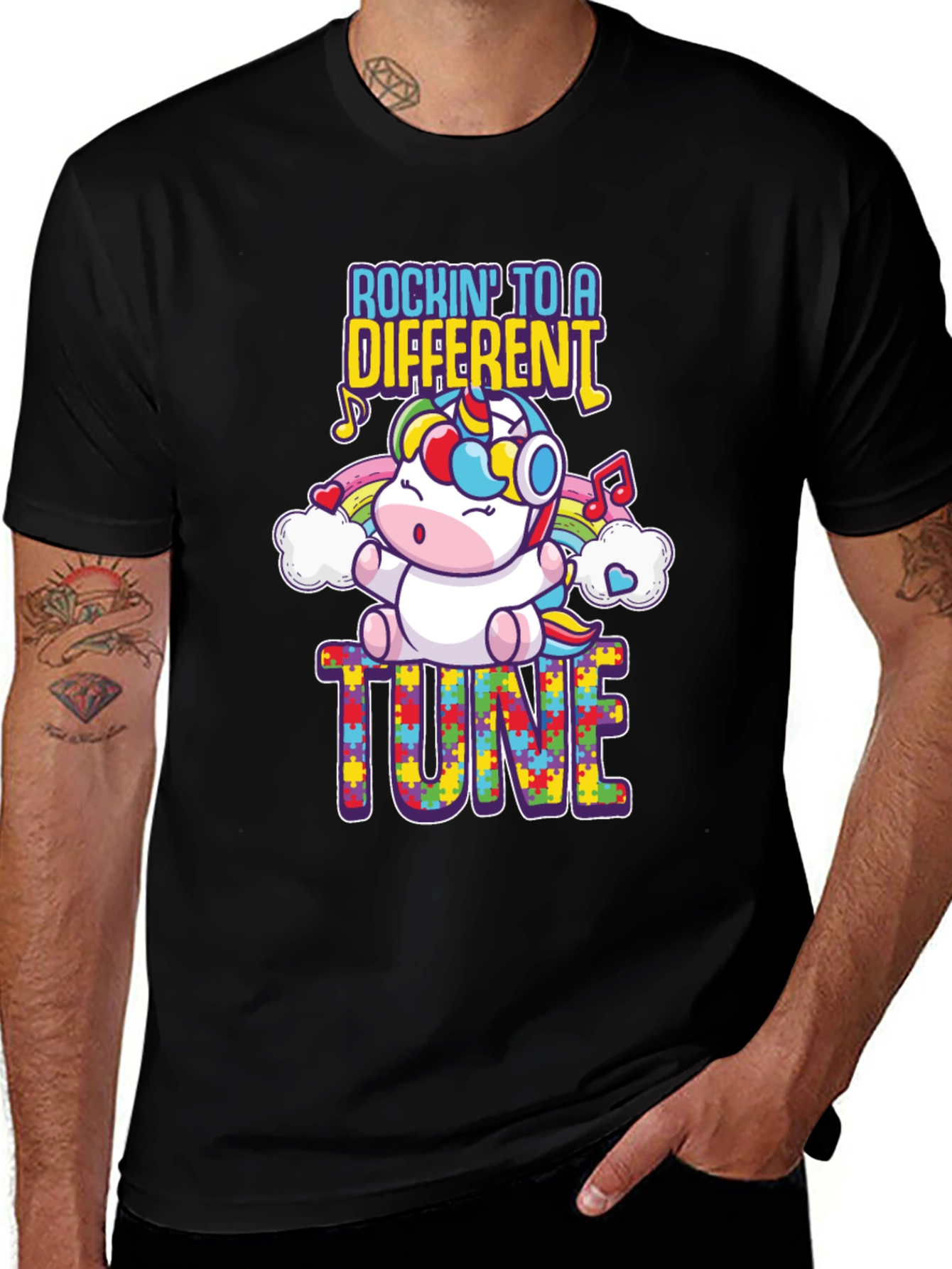 Rockin to a Different Tune Autism Awareness T-Shirt