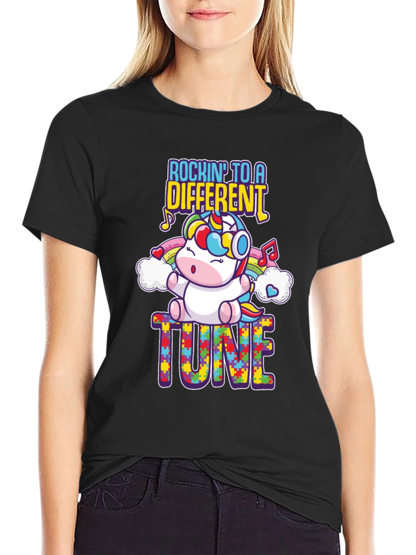 Rockin to a Different Tune Autism Awareness T-Shirt