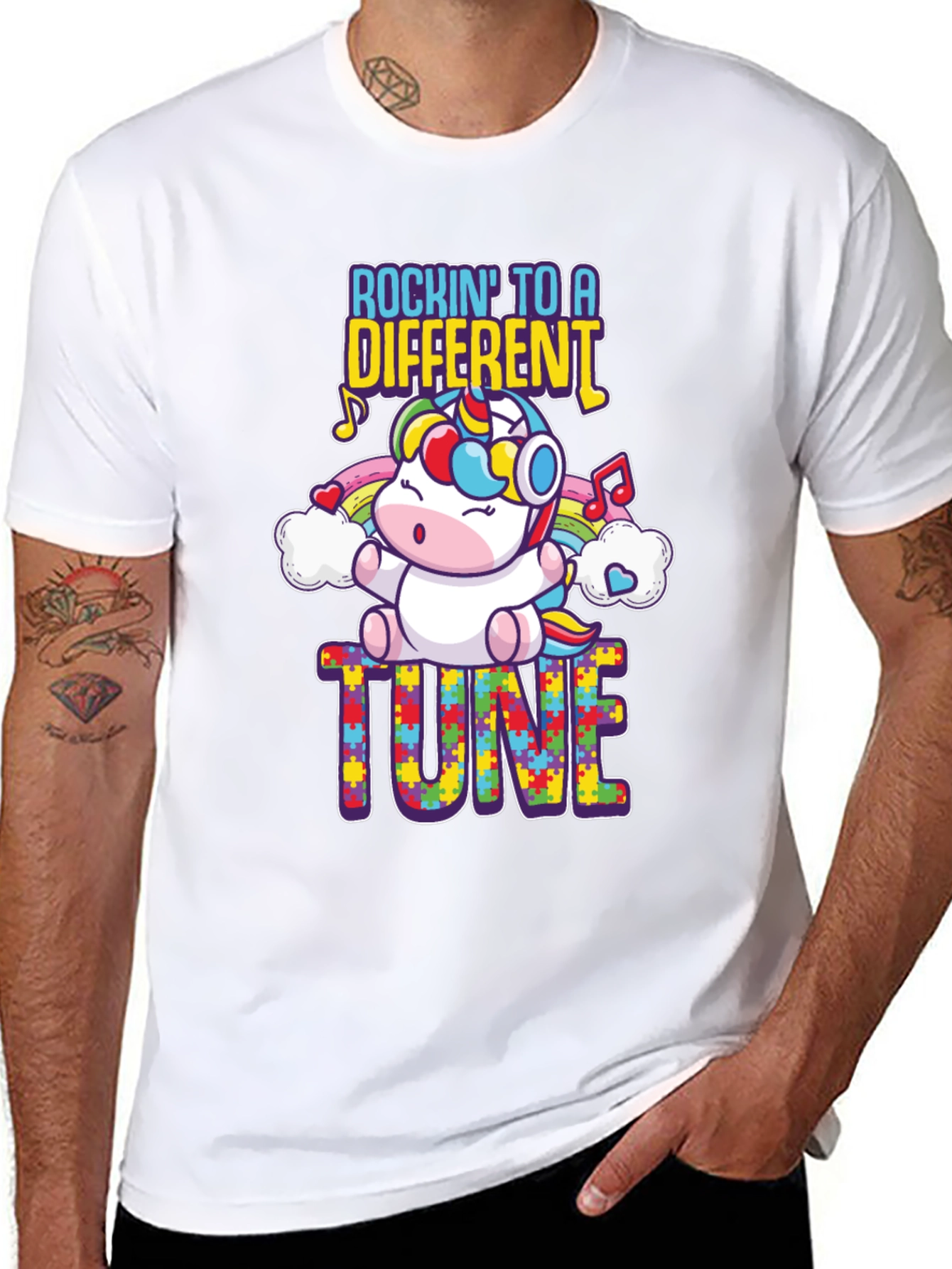 Rockin to a Different Tune Autism Awareness T-Shirt