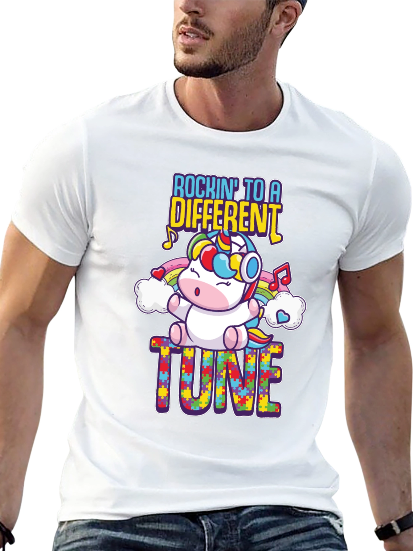 Rockin to a Different Tune Autism Awareness T-Shirt