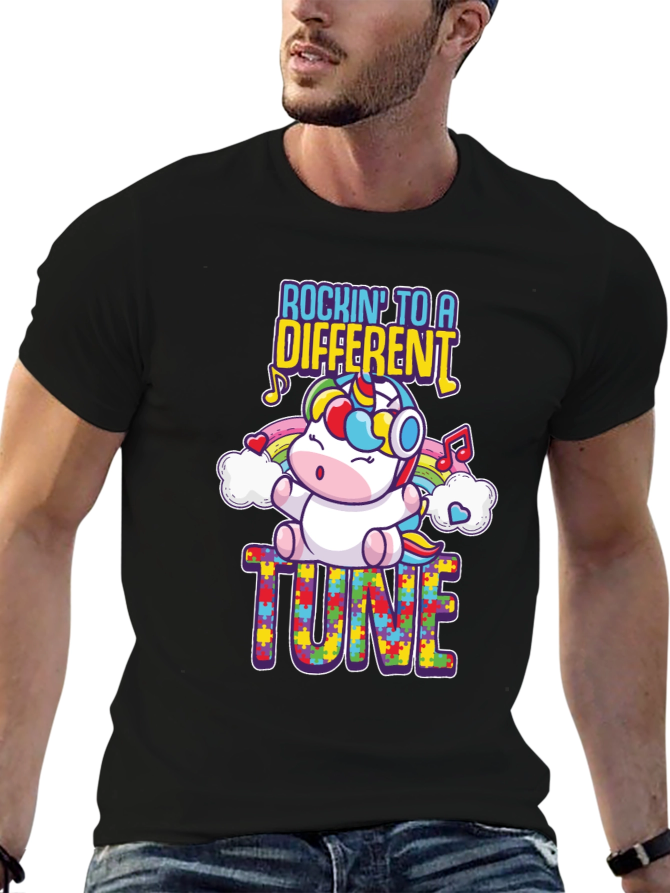 Rockin to a Different Tune Autism Awareness T-Shirt