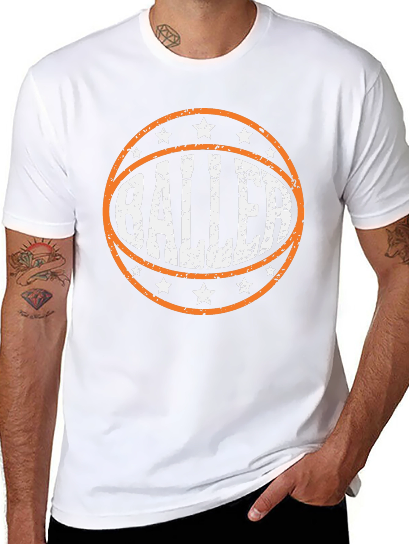 Baller Graphic Tee - Basketball Lover T-Shirt