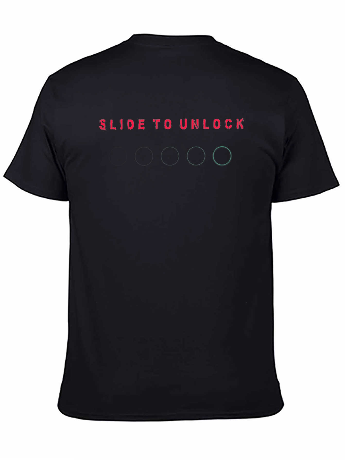 Slide to Unlock Graphic Tee - Mens Black T-Shirt