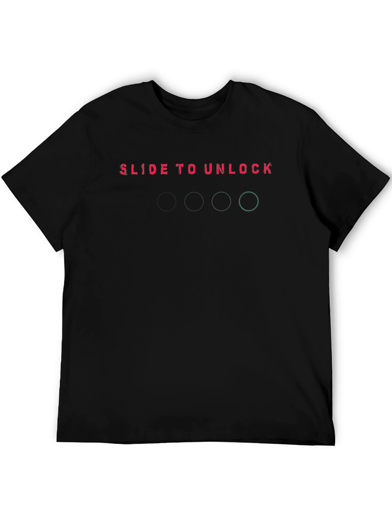 Slide to Unlock Graphic Tee - Mens Black T-Shirt