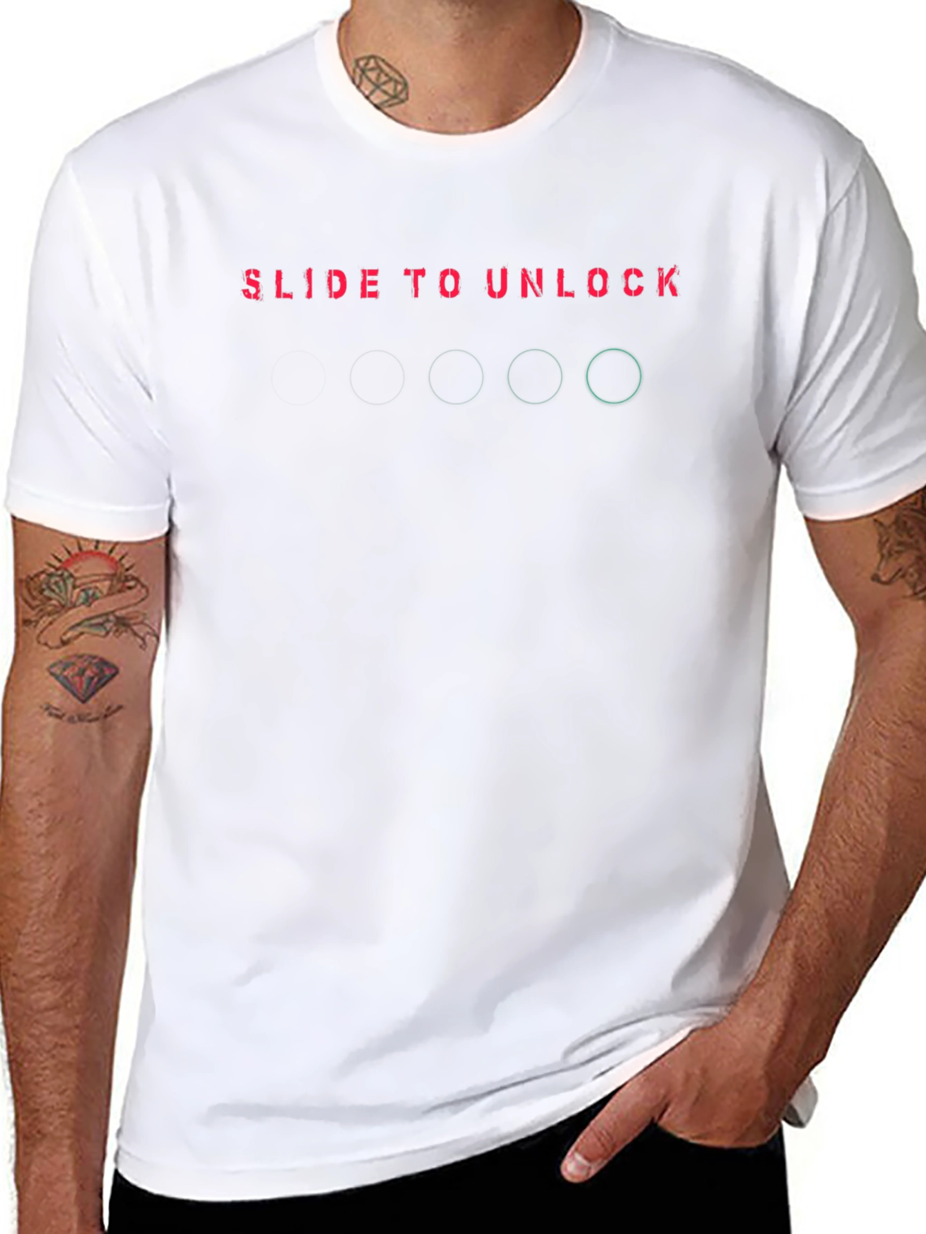 Slide to Unlock Graphic Tee - Mens Black T-Shirt