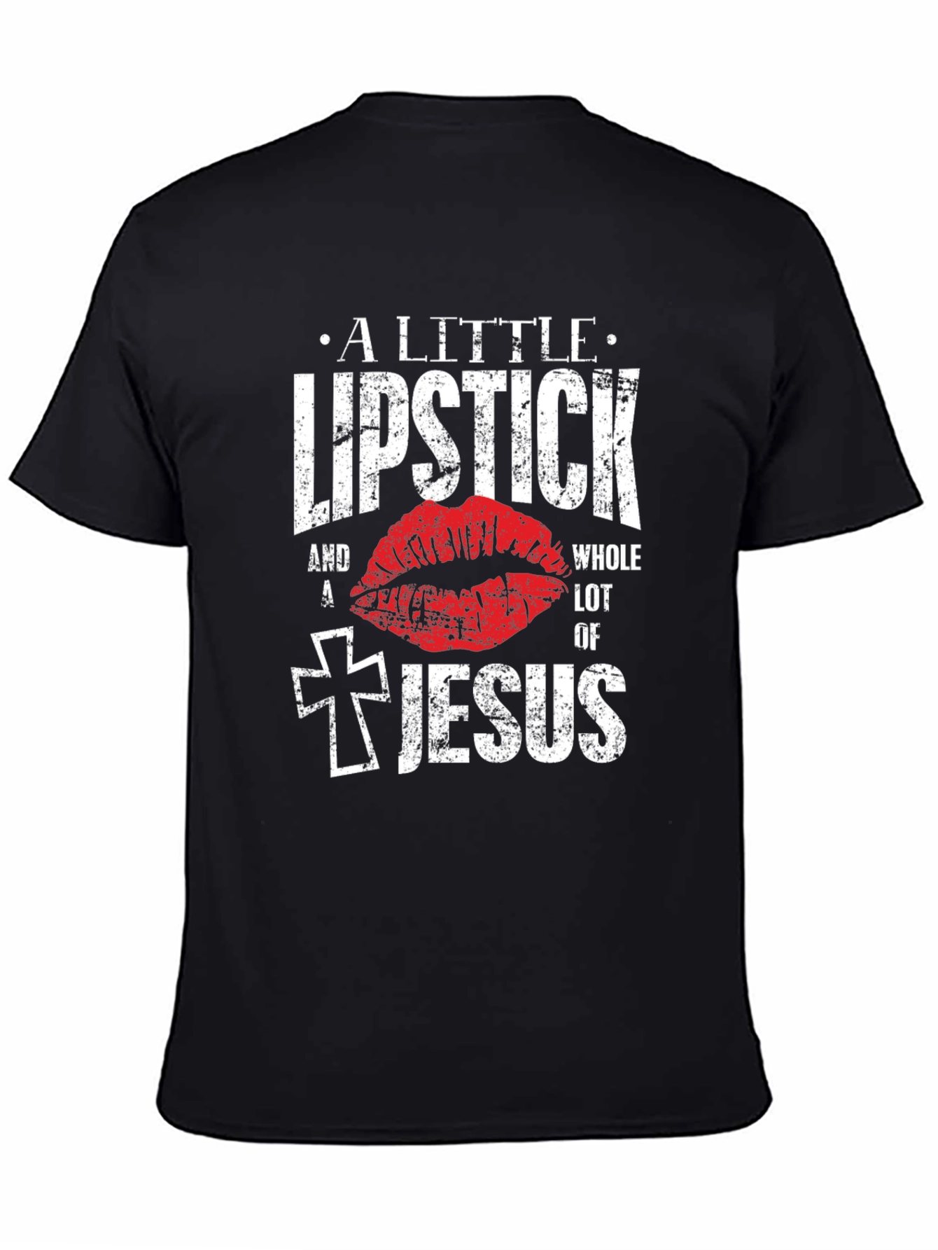 Lipstick and Jesus Graphic T-Shirt
