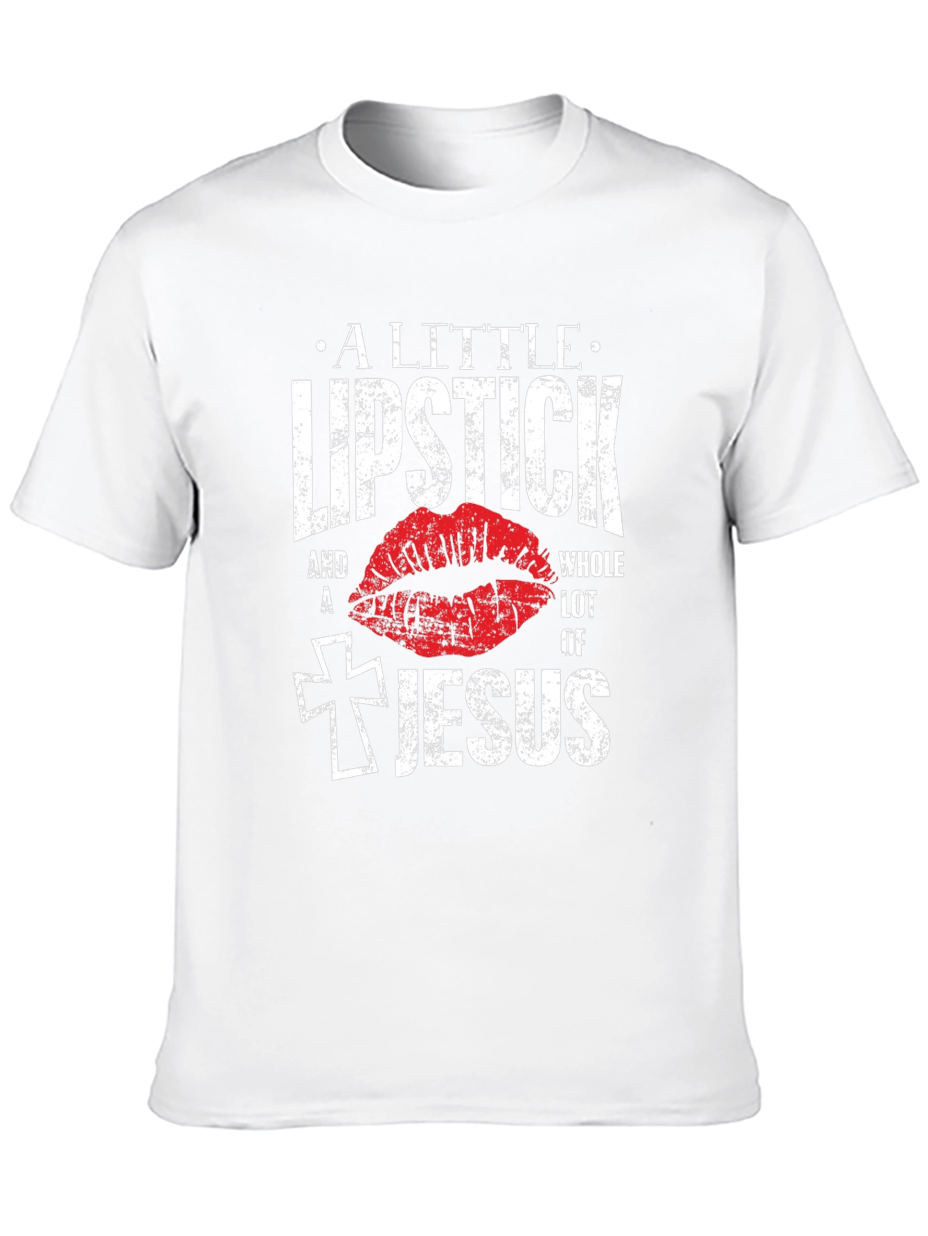 Lipstick and Jesus Graphic T-Shirt