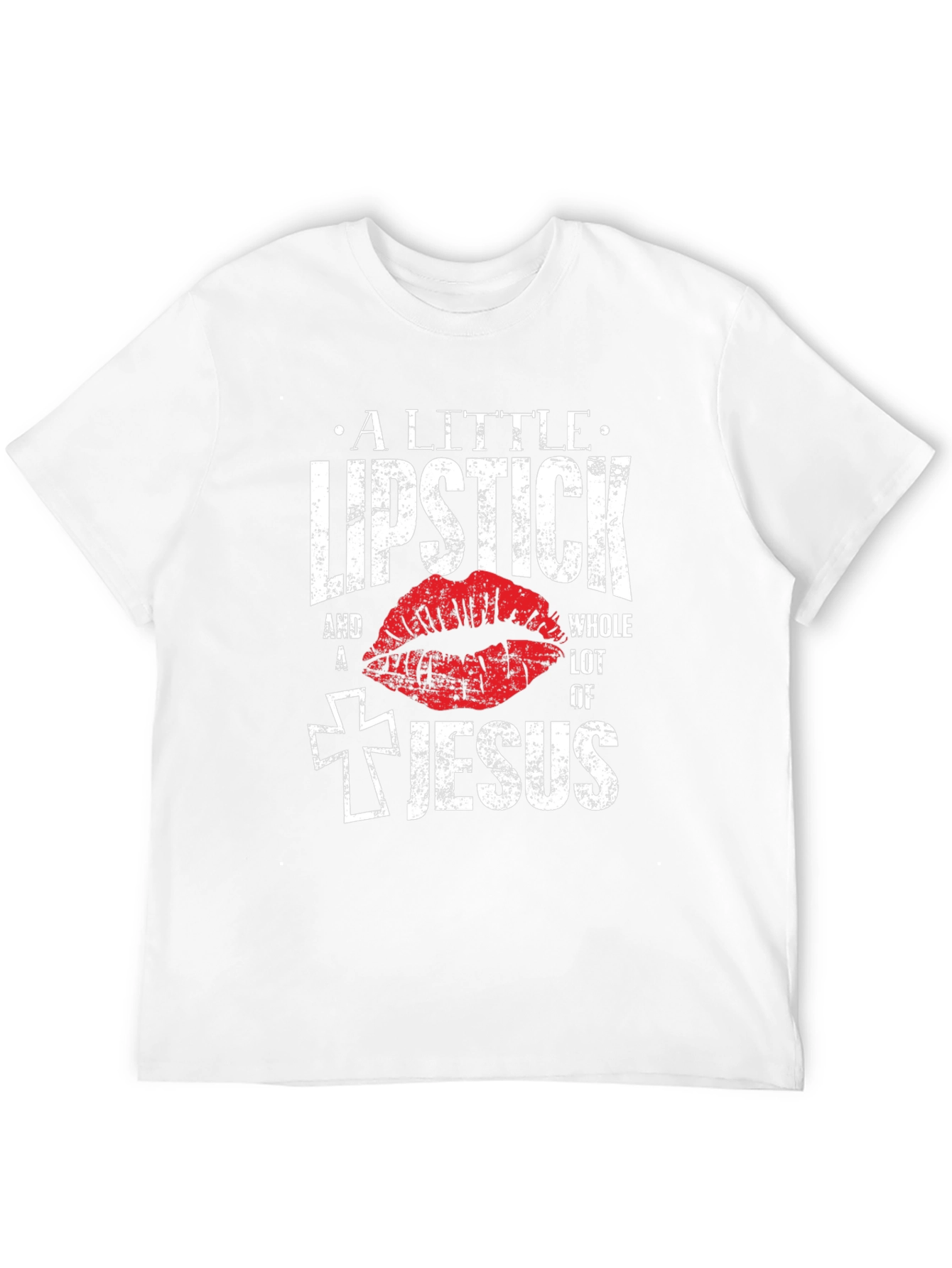 Lipstick and Jesus Graphic T-Shirt