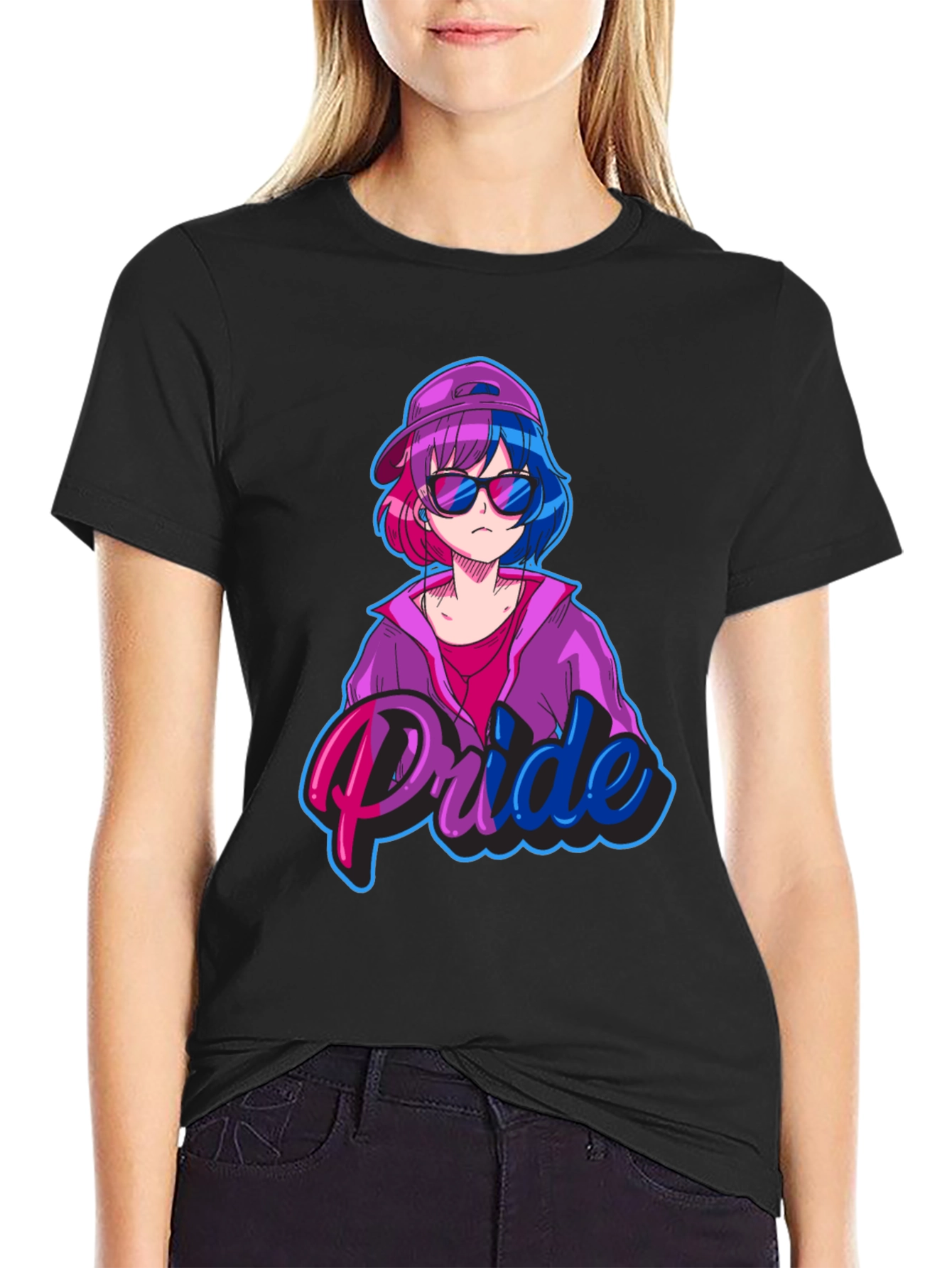 Bisexual Pride Anime Tee - Stylish Graphic T-Shirt