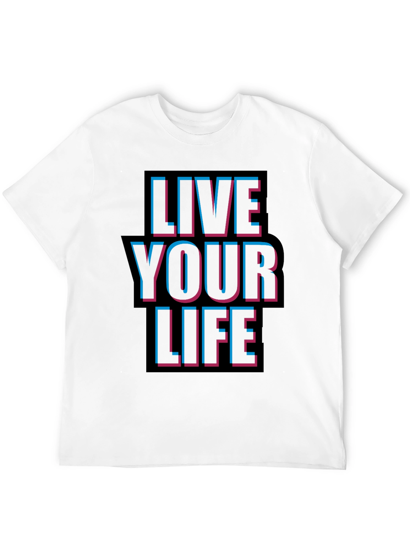 Live Your Life Graphic Tee - Black T-Shirt