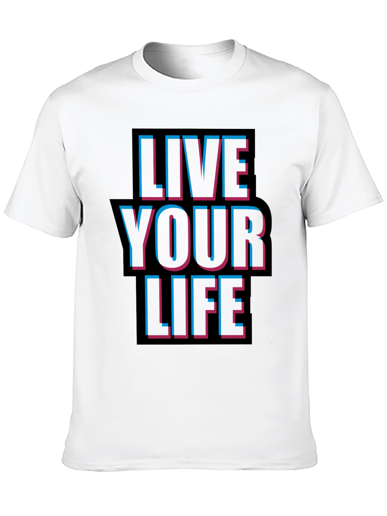 Live Your Life Graphic Tee - Black T-Shirt