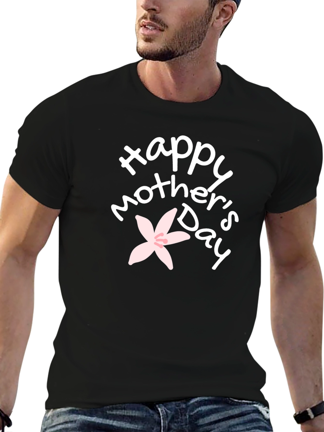 Happy Mothers Day Black T-Shirt