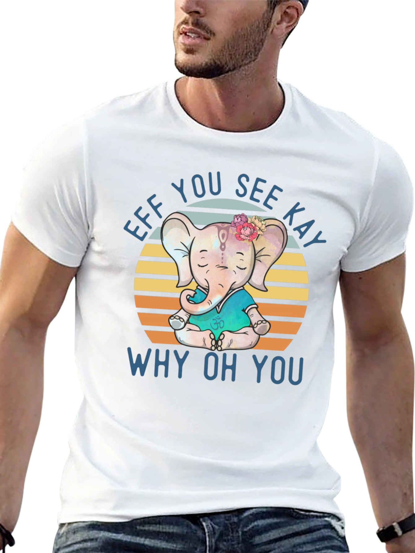 Funny Yoga Elephant T-Shirt - Eff You See Kay