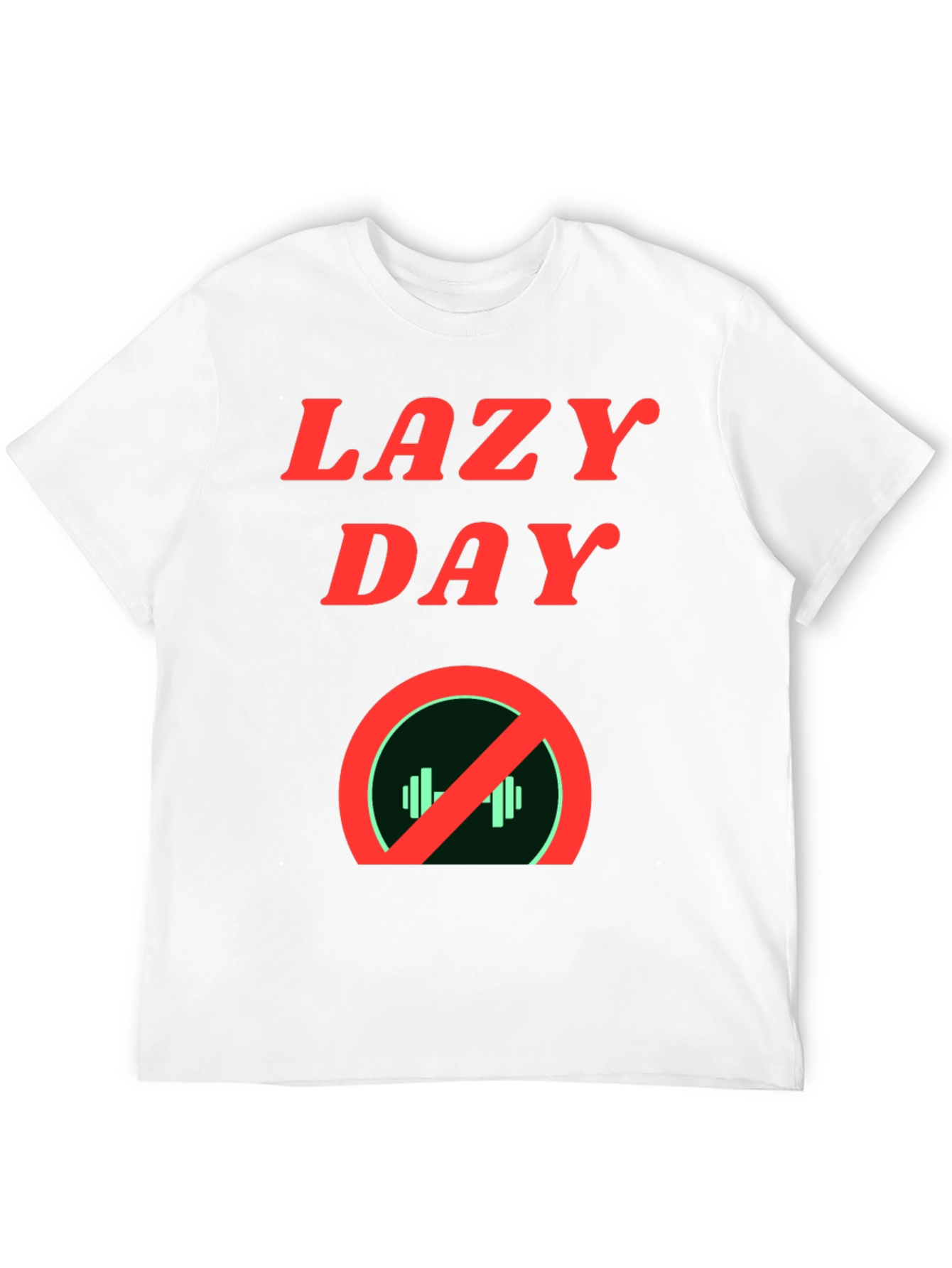 Lazy Day No Gym Black Graphic Tee