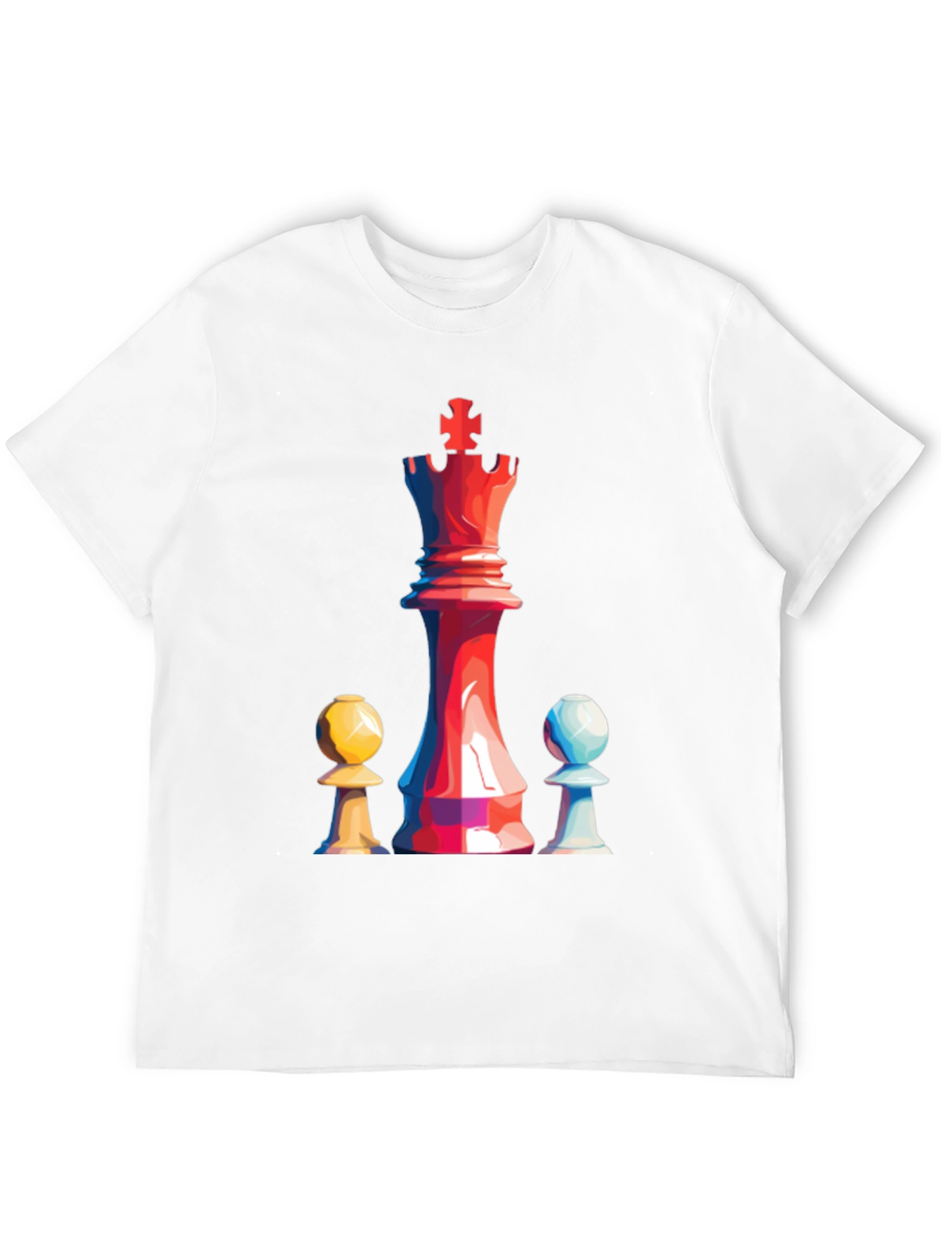 Chess King & Pawns Graphic Tee - Black