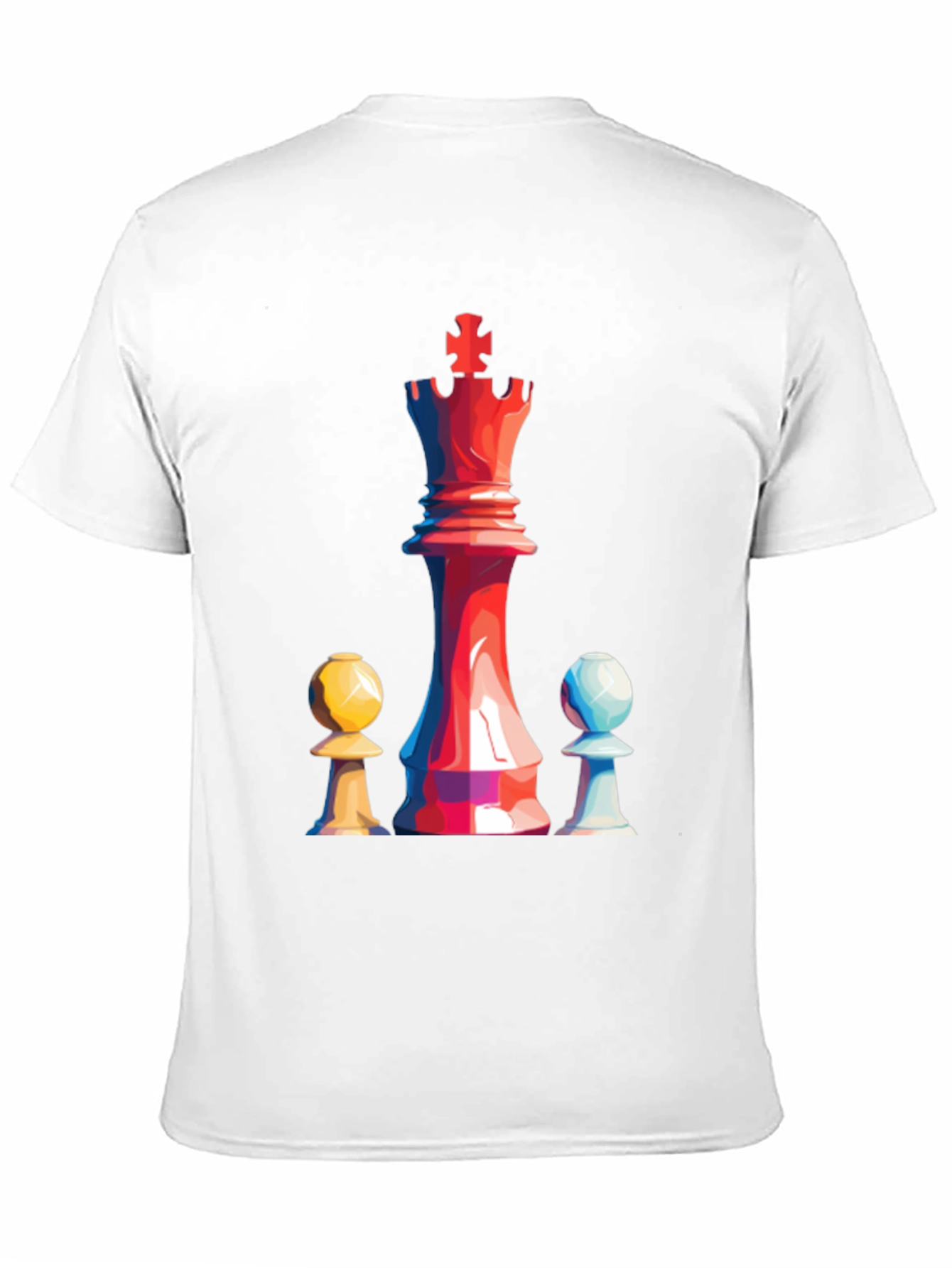 Chess King & Pawns Graphic Tee - Black