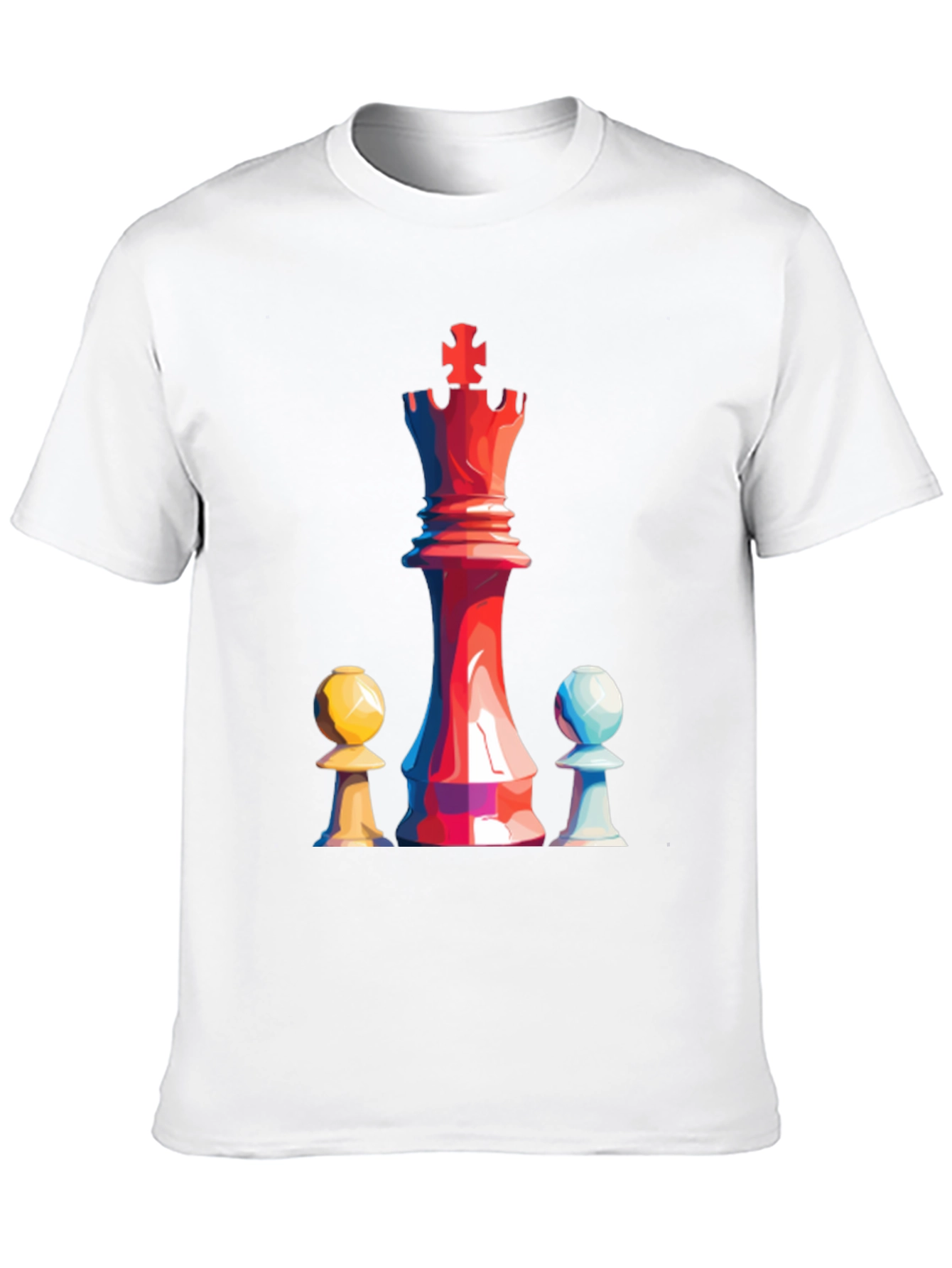 Chess King & Pawns Graphic Tee - Black