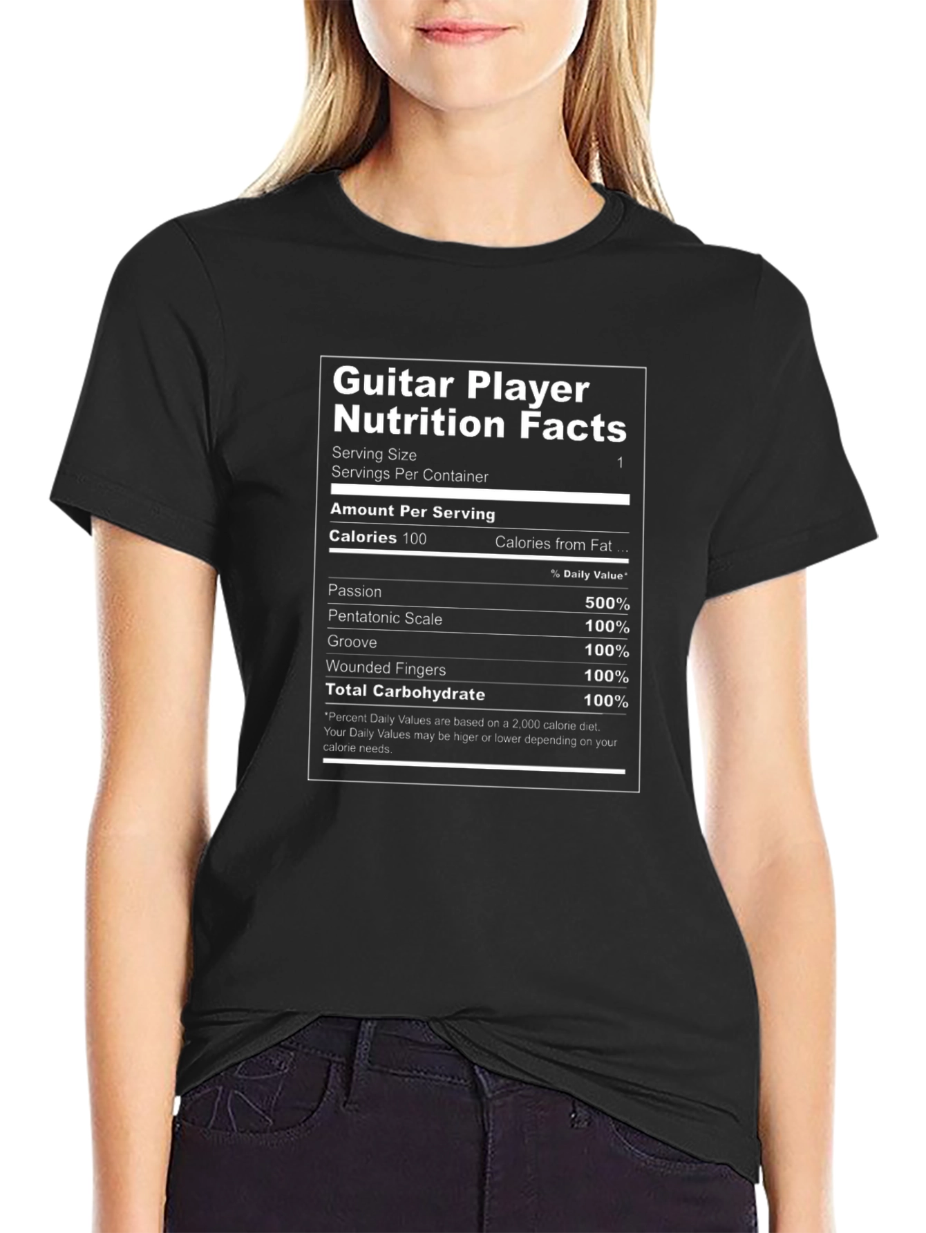 Guitar Player Nutrition Facts T-Shirt