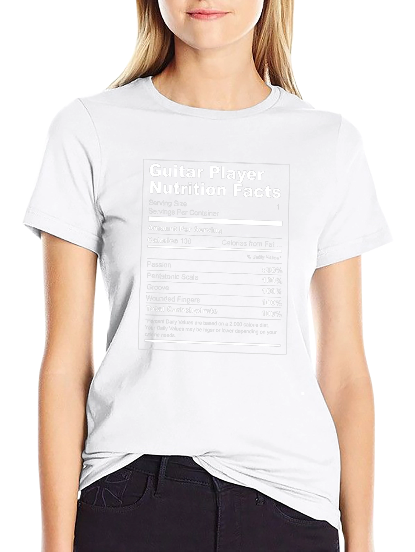 Guitar Player Nutrition Facts T-Shirt