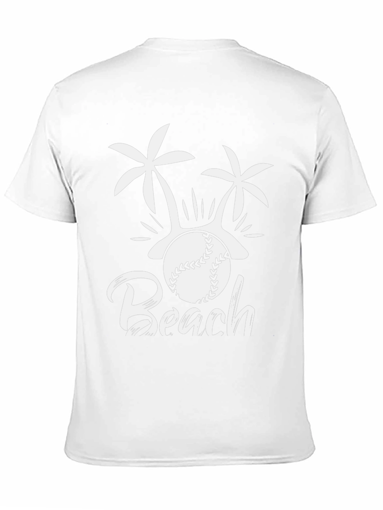 Beach Baseball Graphic Tee - Black