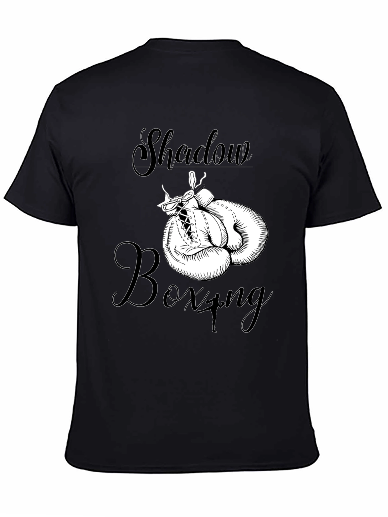 Shadow Boxing Graphic Tee - Black Cotton Comfort