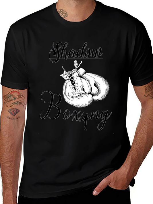 Shadow Boxing Graphic Tee - Black Cotton Comfort
