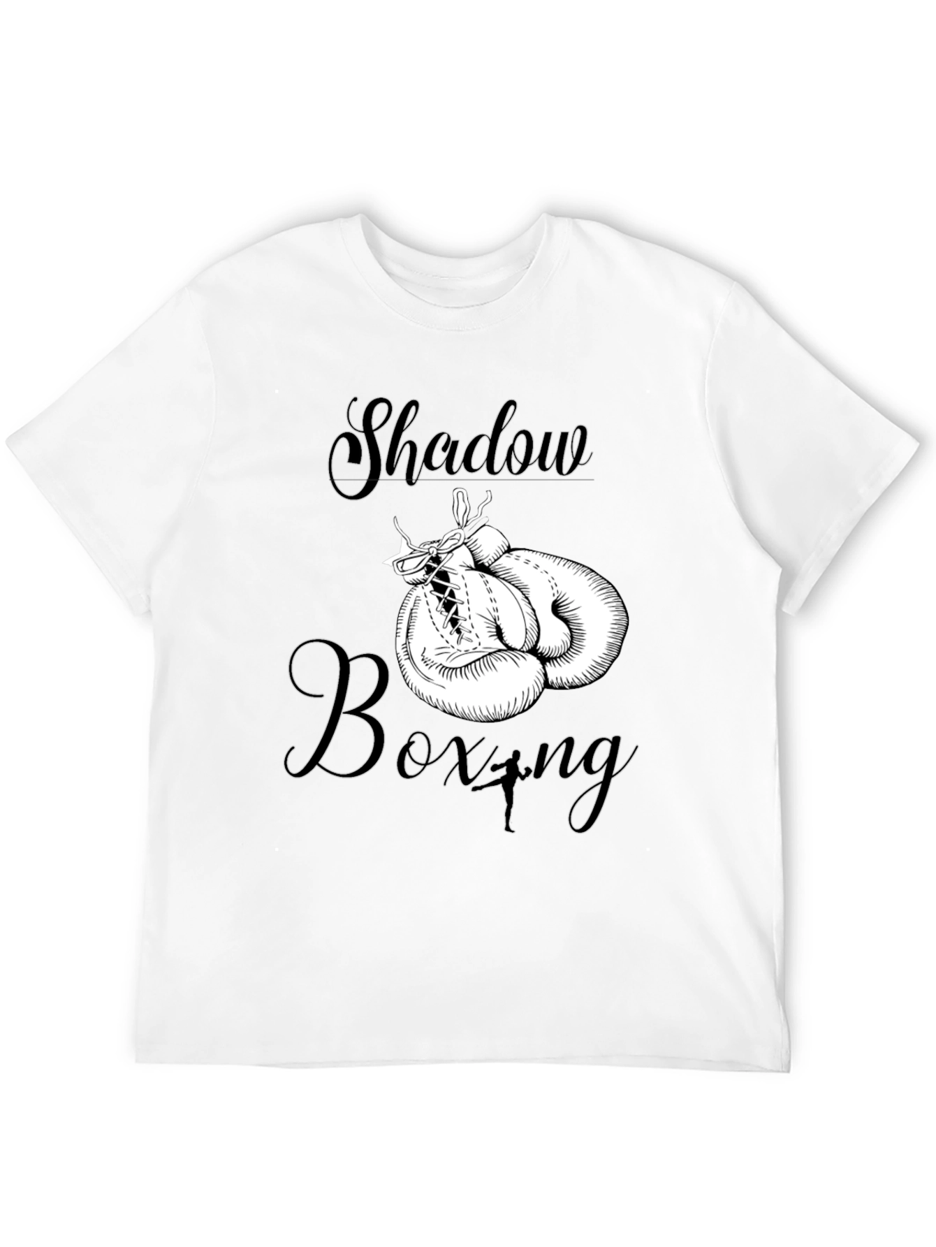 Shadow Boxing Graphic Tee - Black Cotton Comfort