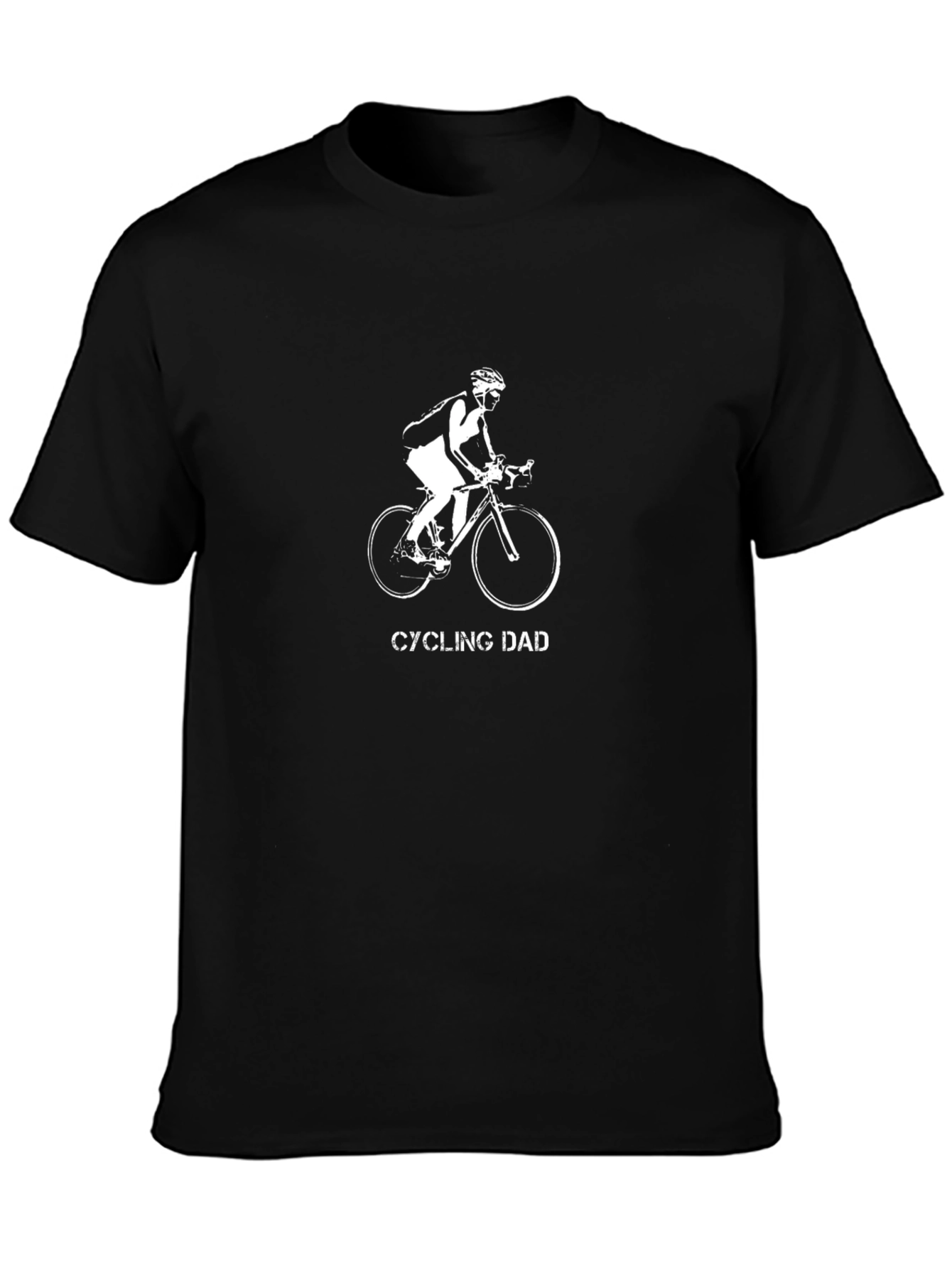 Cycling Dad Graphic Tee - Black Cotton Blend