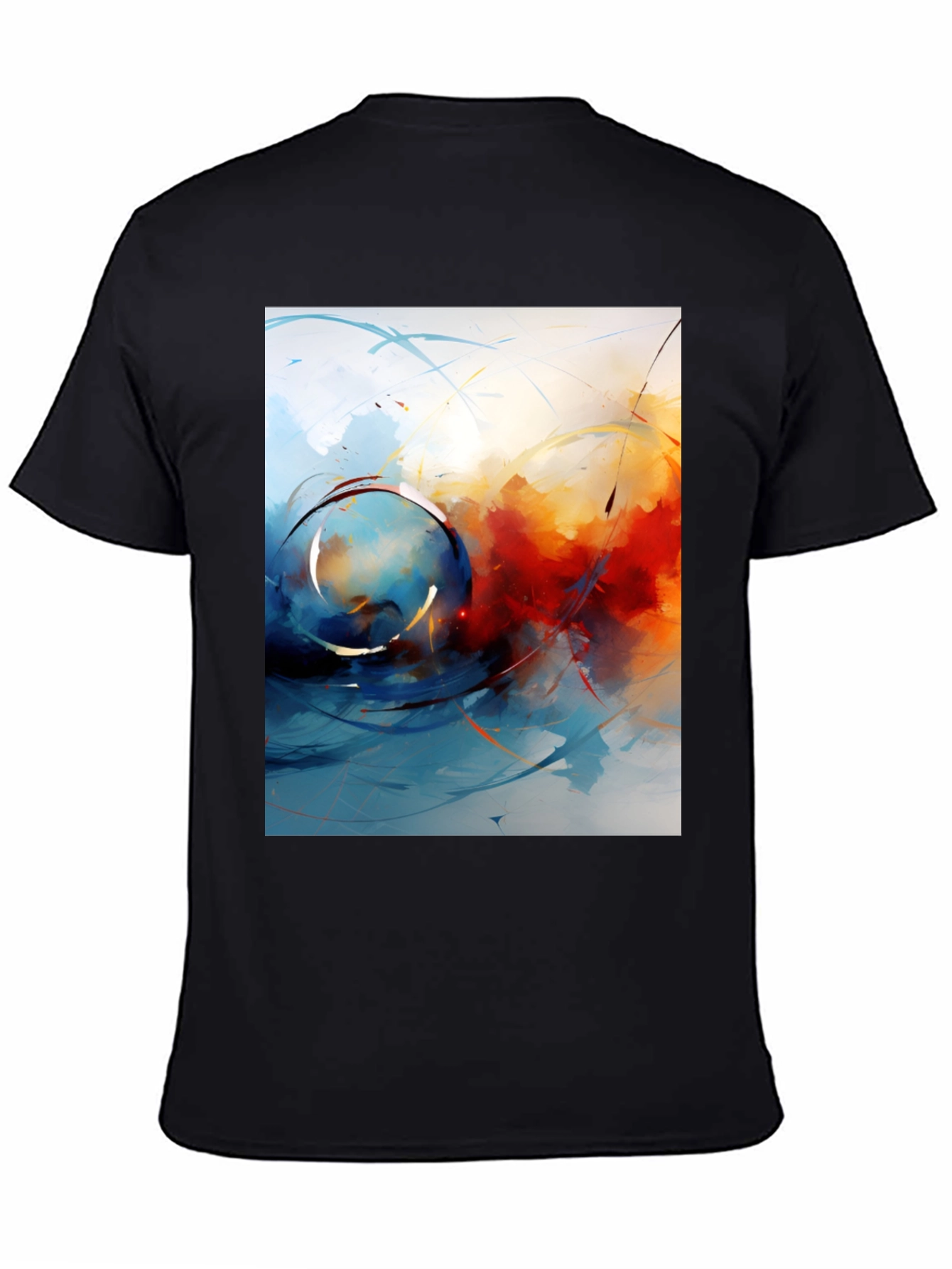 Abstract Art T-Shirt - Mens Black Tee