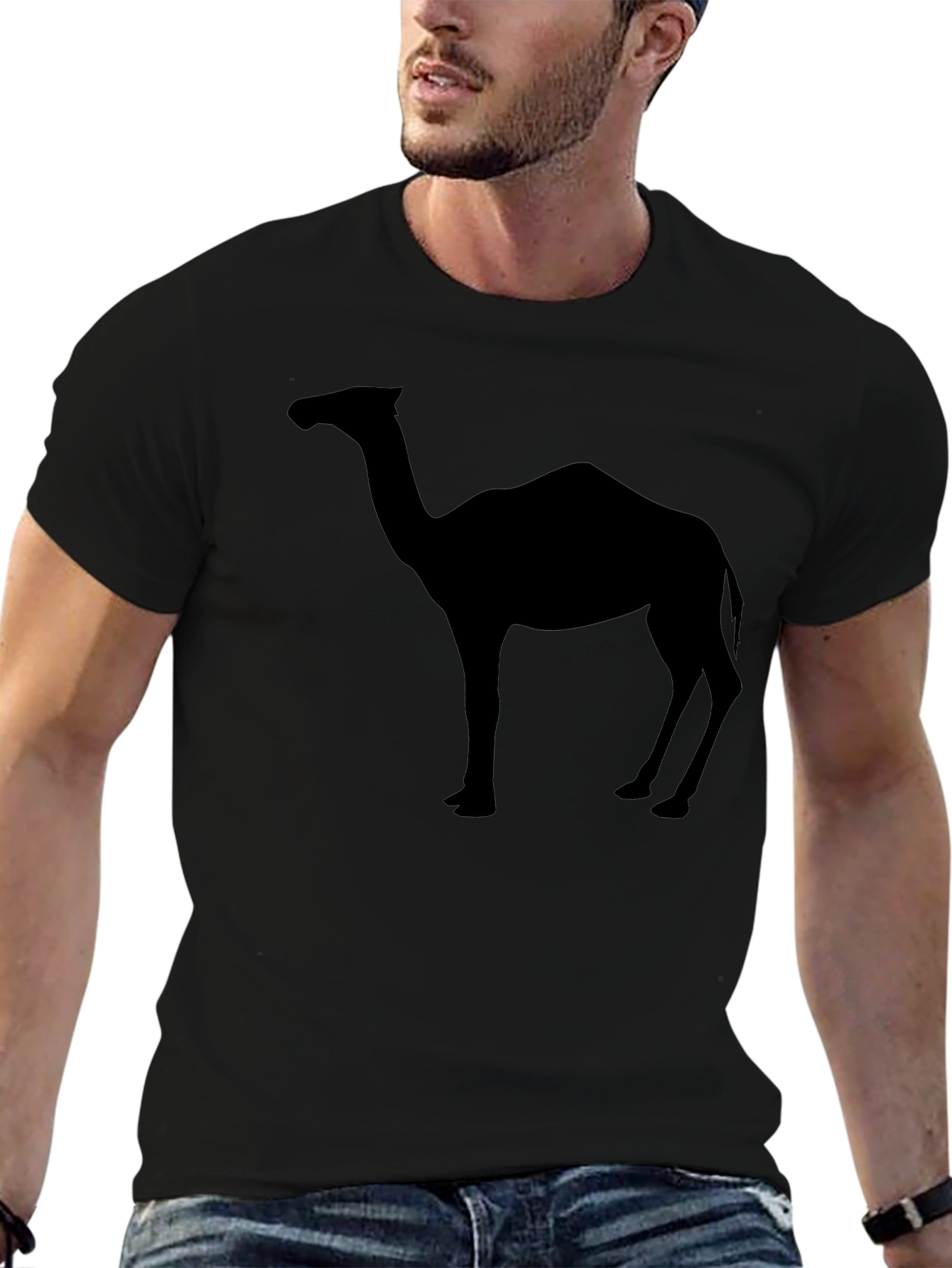 Camel Silhouette Black T-Shirt