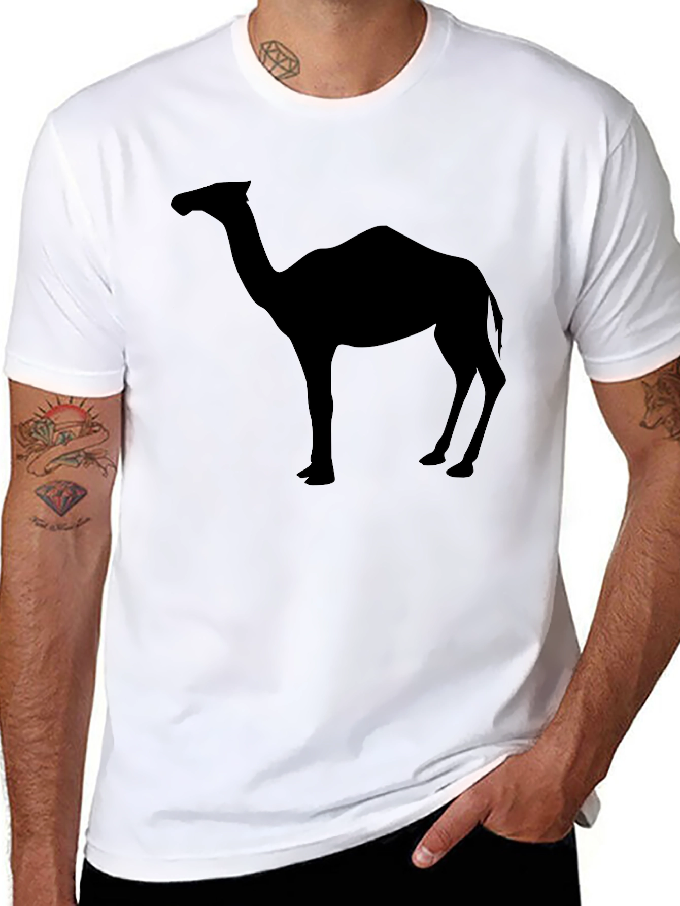 Camel Silhouette Black T-Shirt