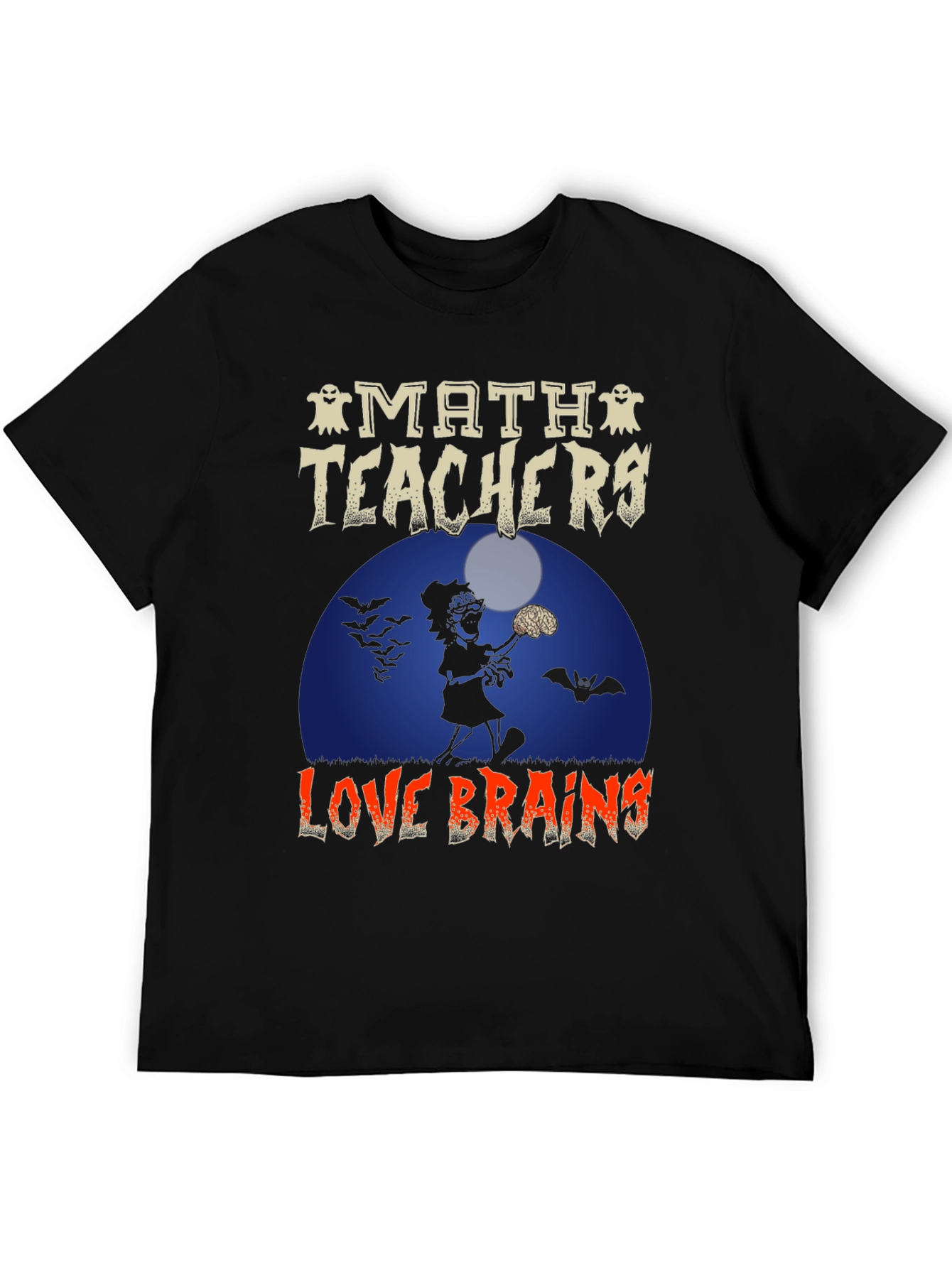 Math Teachers Love Brains Halloween T-Shirt