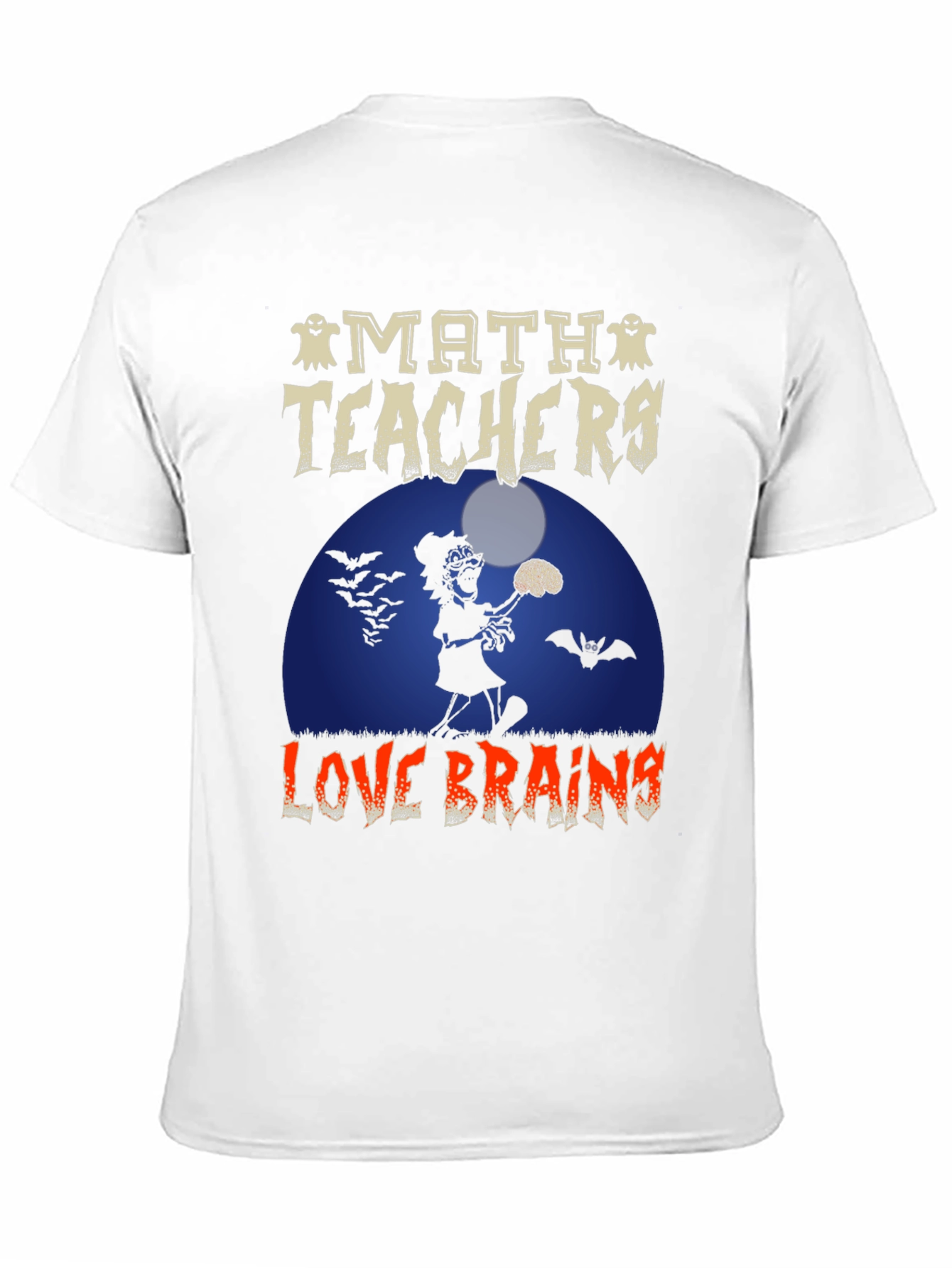 Math Teachers Love Brains Halloween T-Shirt