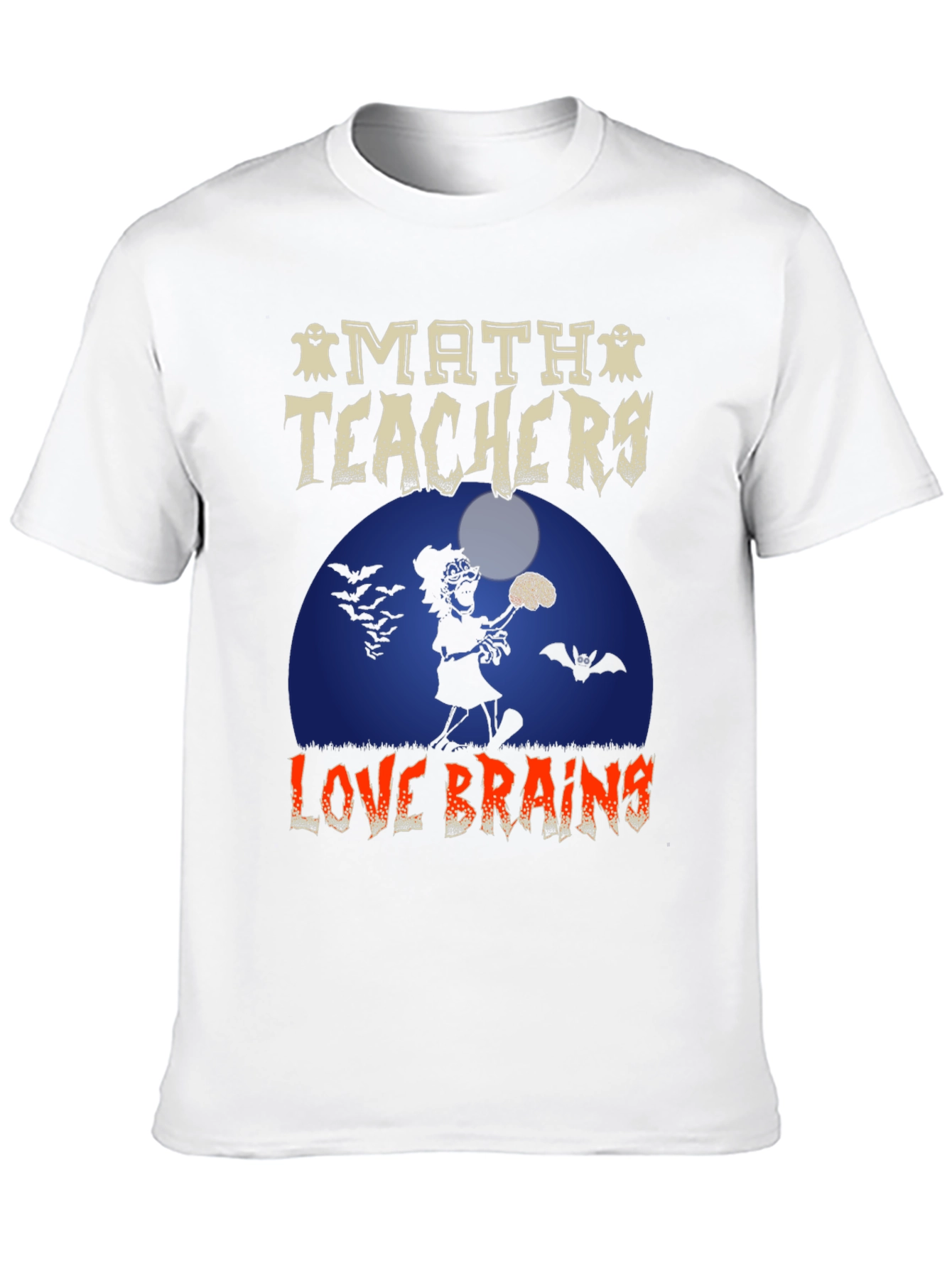 Math Teachers Love Brains Halloween T-Shirt