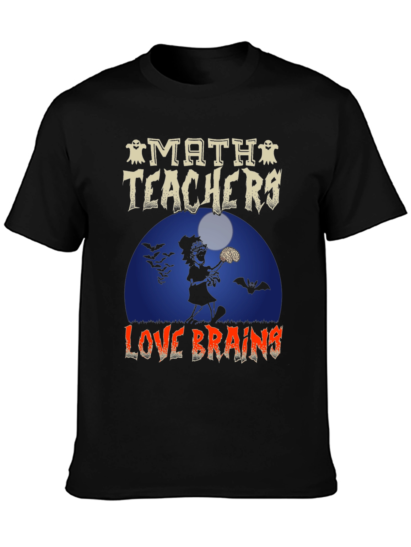 Math Teachers Love Brains Halloween T-Shirt