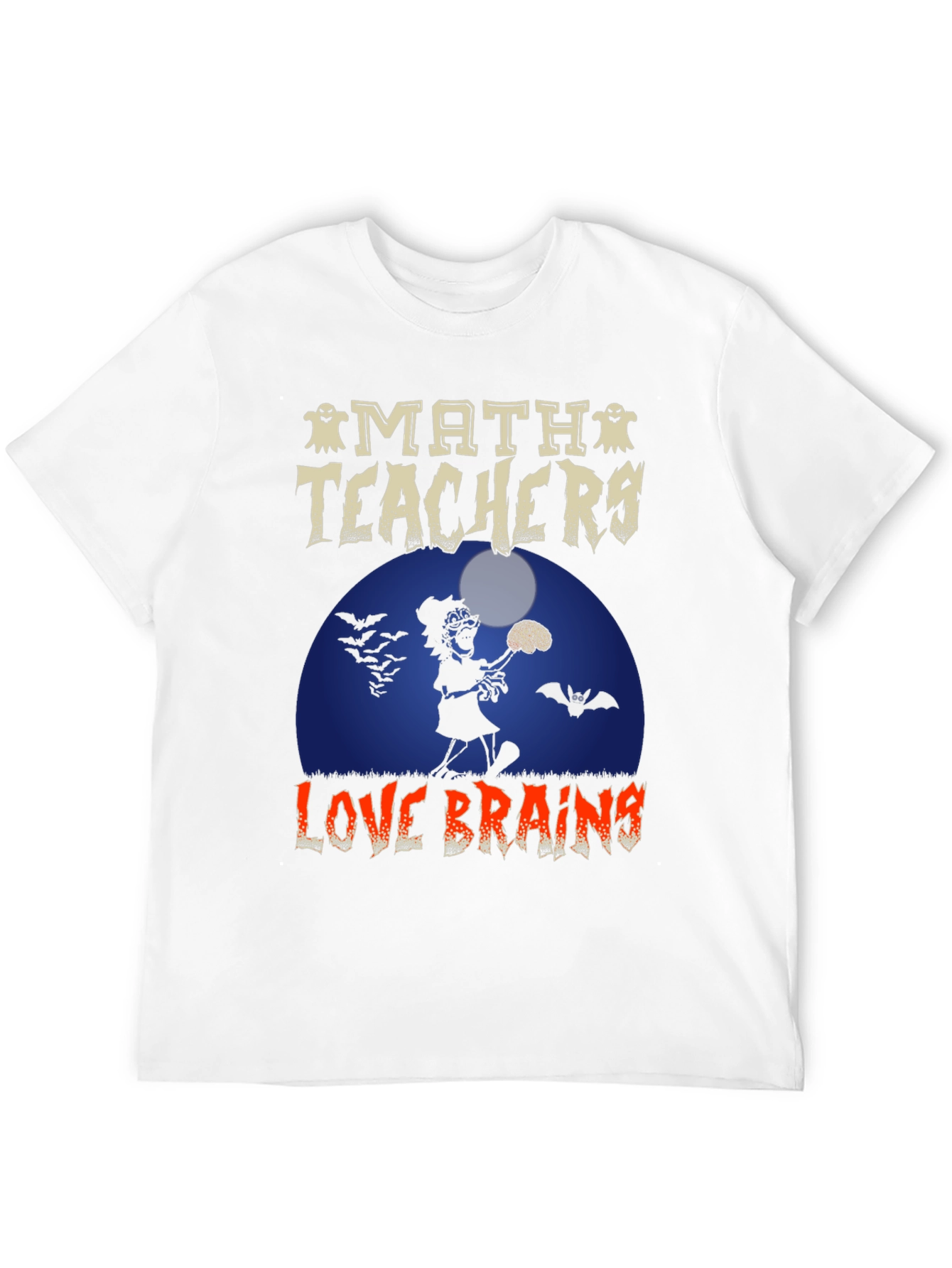 Math Teachers Love Brains Halloween T-Shirt
