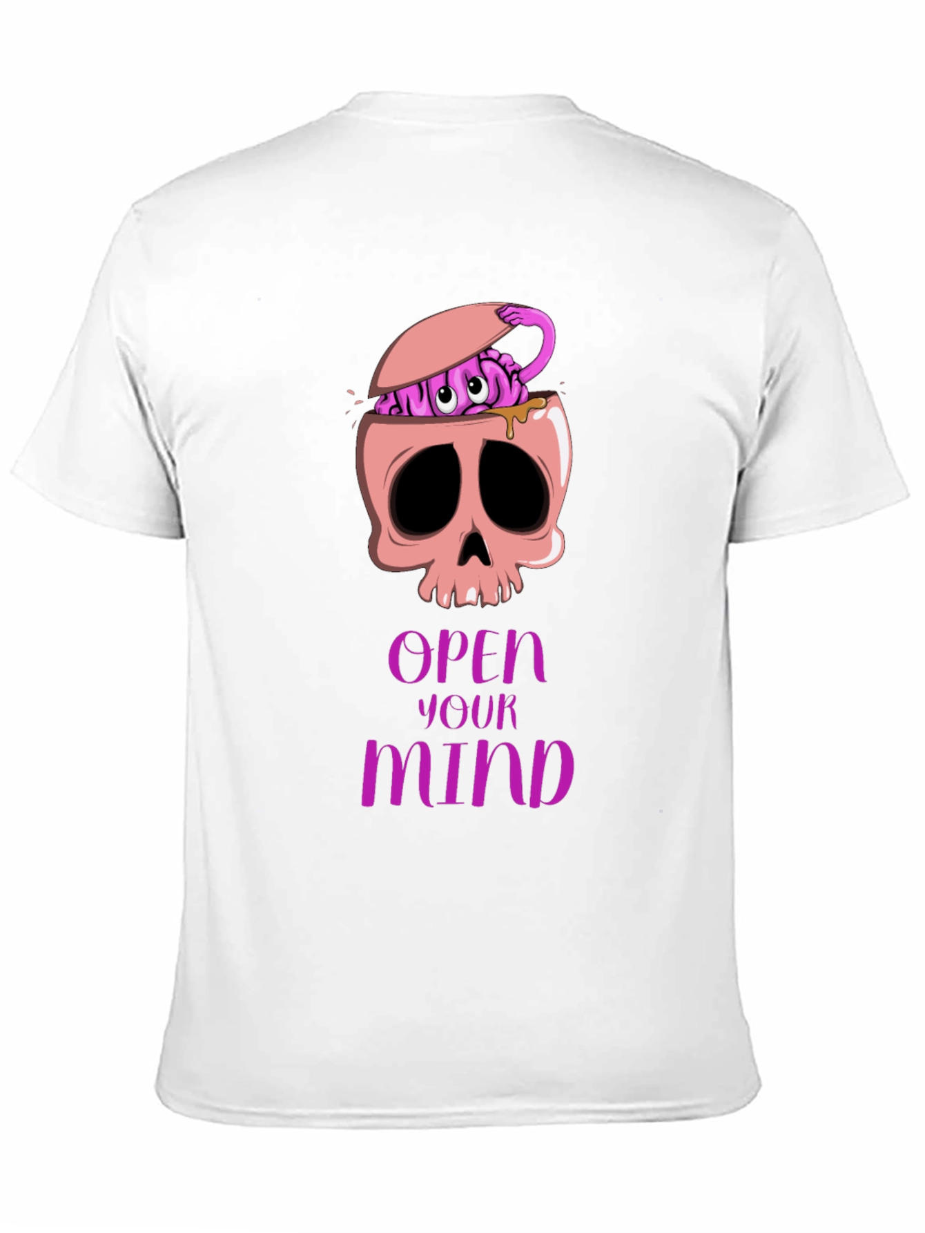 Open Your Mind Skull Brain Graphic Tee