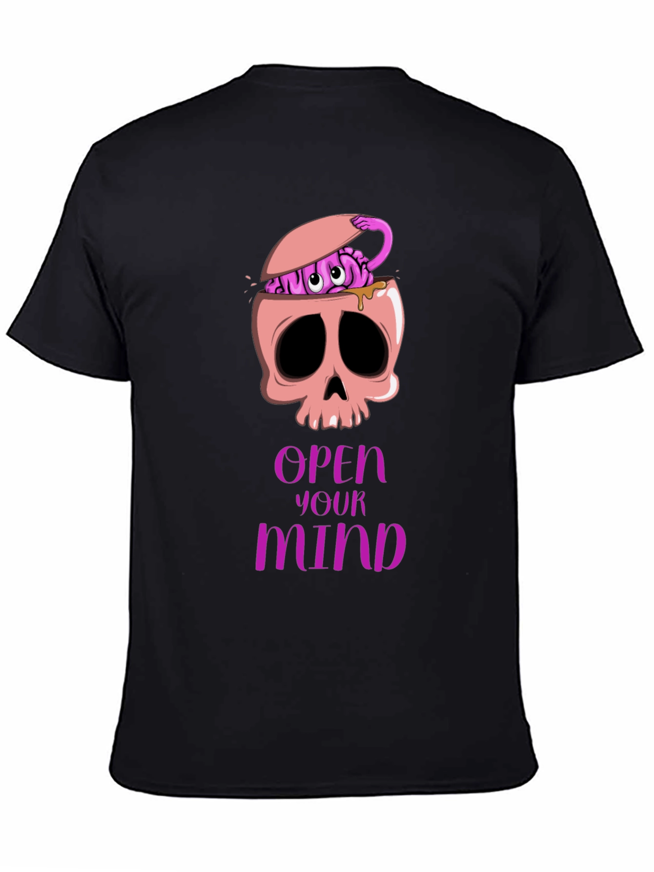 Open Your Mind Skull Brain Graphic Tee