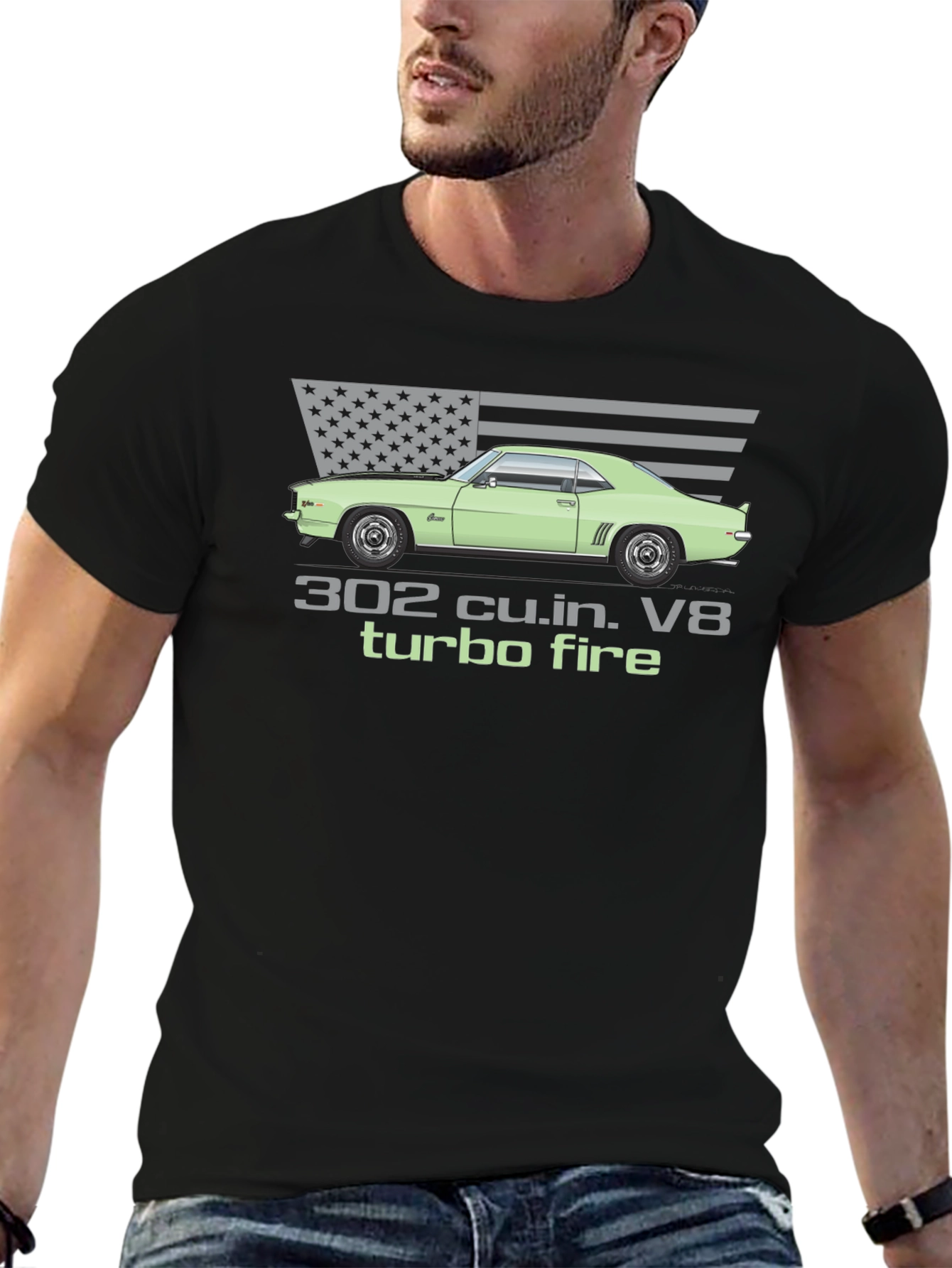 302 Turbo Fire V8 Muscle Car T-Shirt