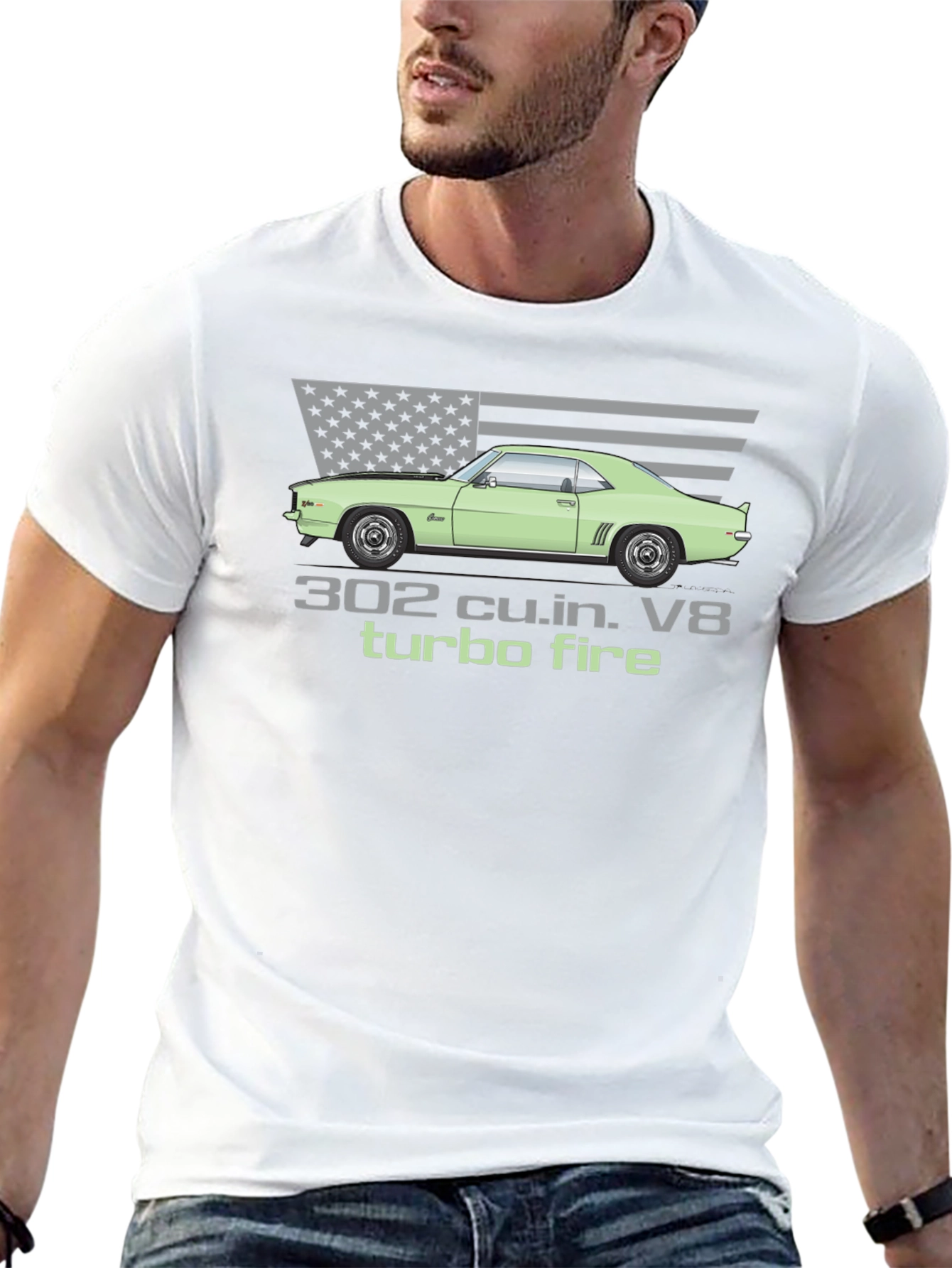 302 Turbo Fire V8 Muscle Car T-Shirt
