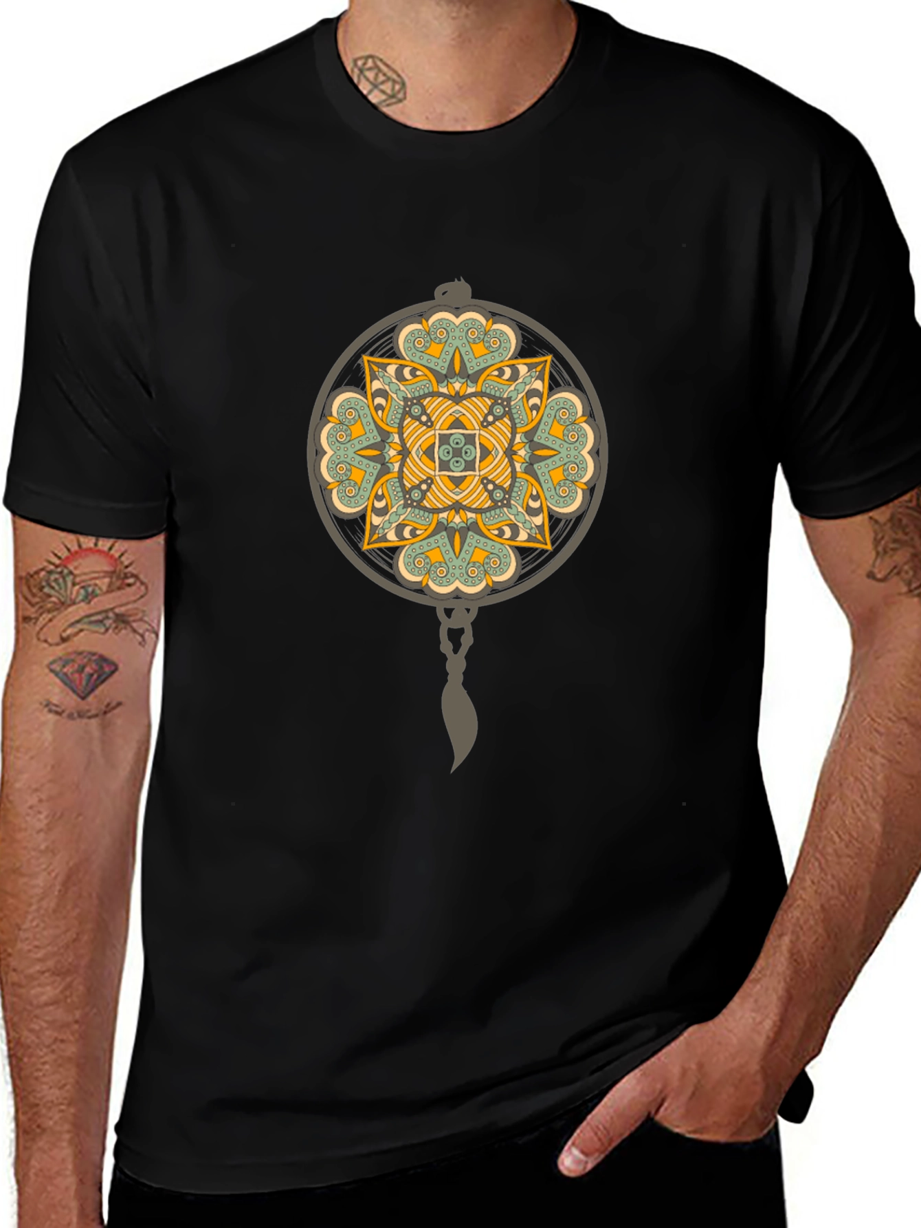 Geometric Mandala Graphic Tee - Stylish Comfort