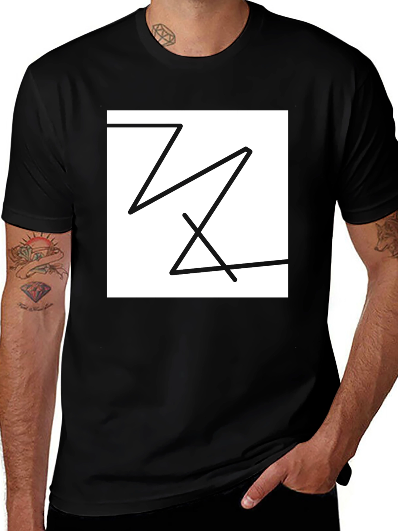 Abstract Graphic Tee - Modern Minimalist Design