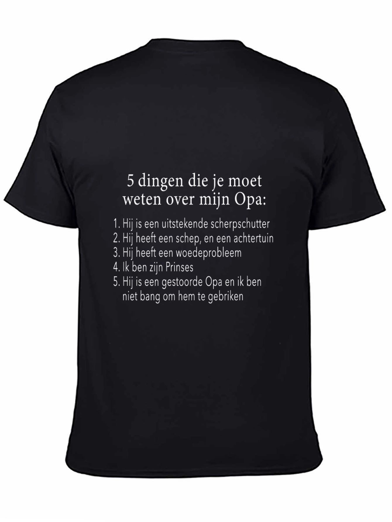 Funny Opa T-Shirt - 5 Things About My Grandpa