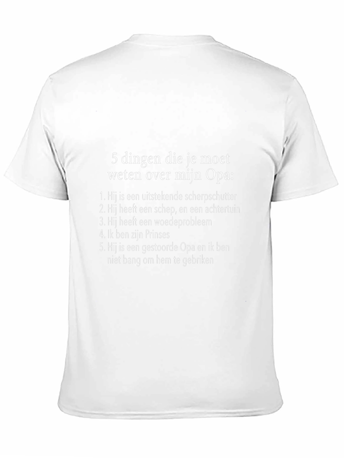 Funny Opa T-Shirt - 5 Things About My Grandpa