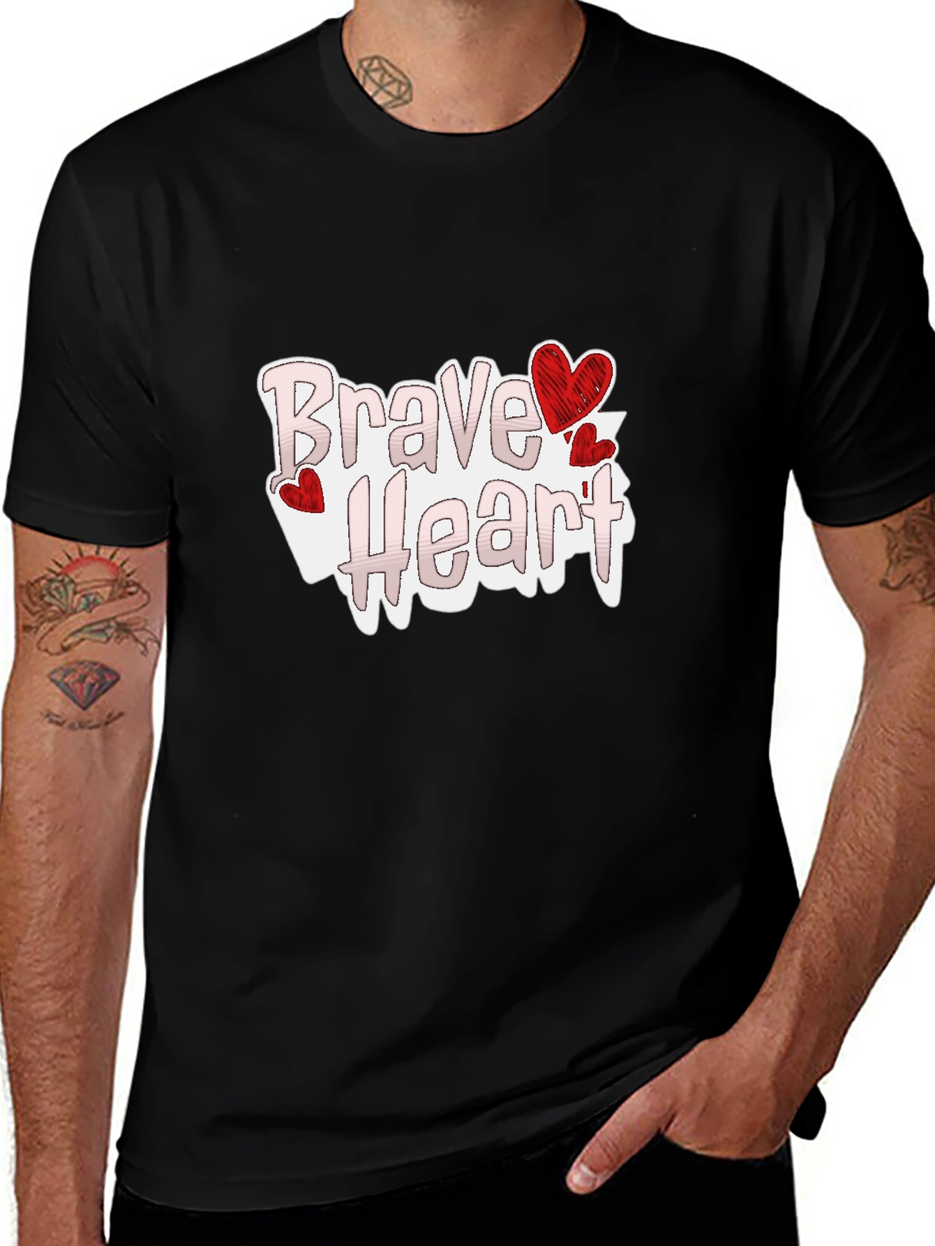Brave Heart Graphic Tee - Love Valentines Day